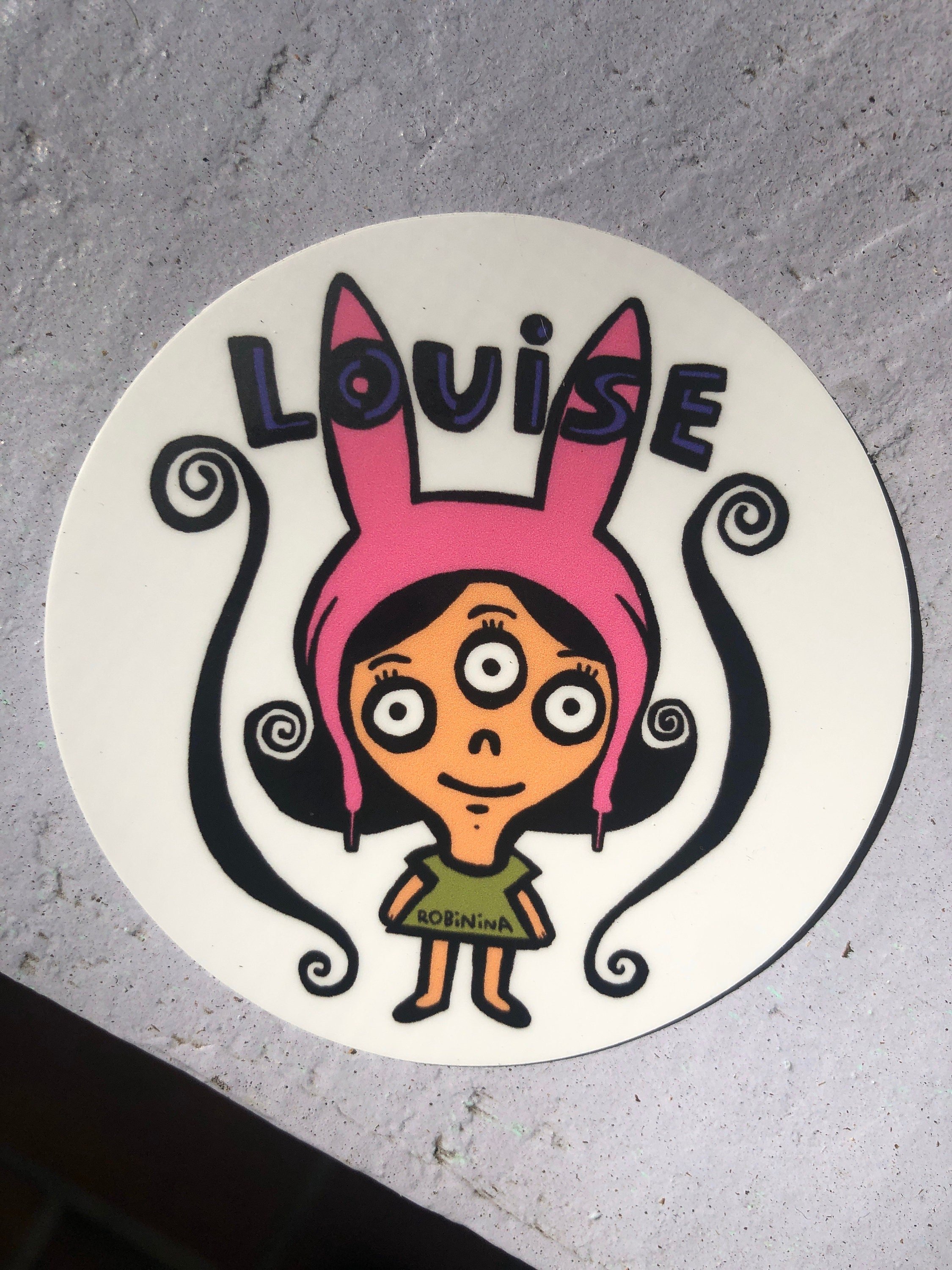 Louise Belcher from Bob's Burgers Vinyl Sticker With Third Eye - Robinina