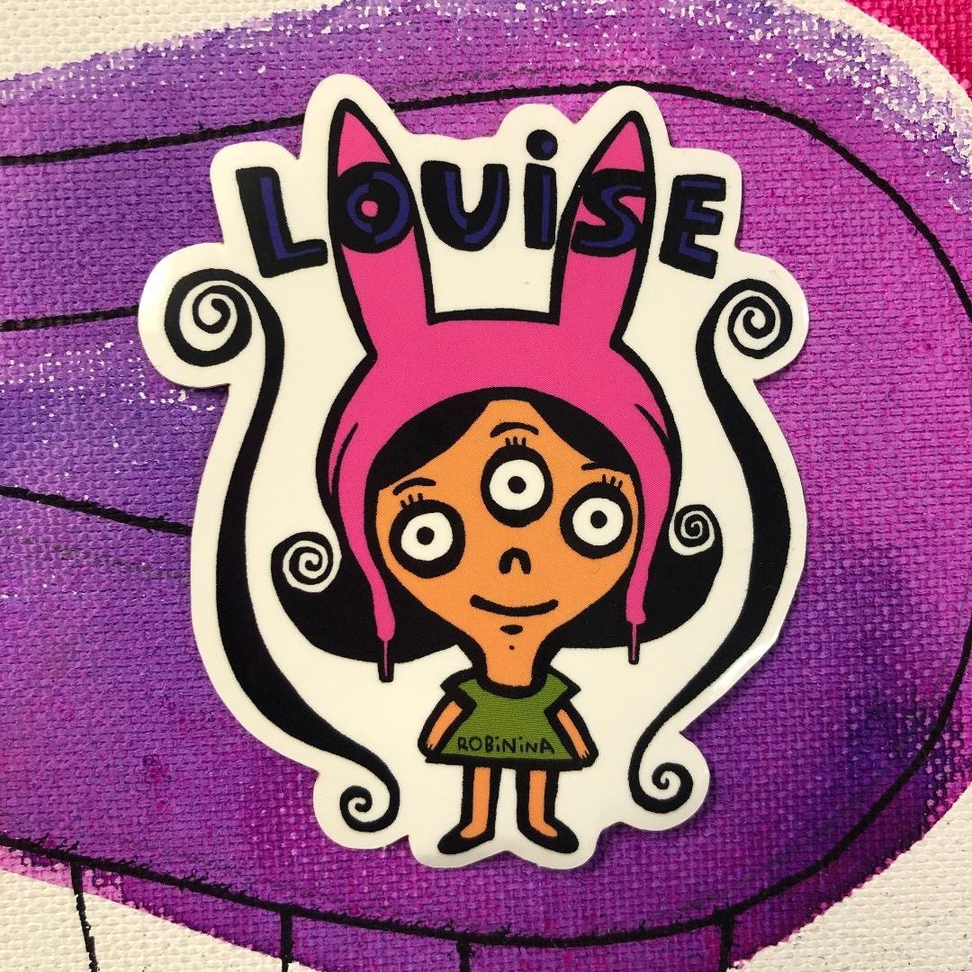 Louise Belcher from Bob's Burgers Vinyl Sticker With Third Eye - Robinina