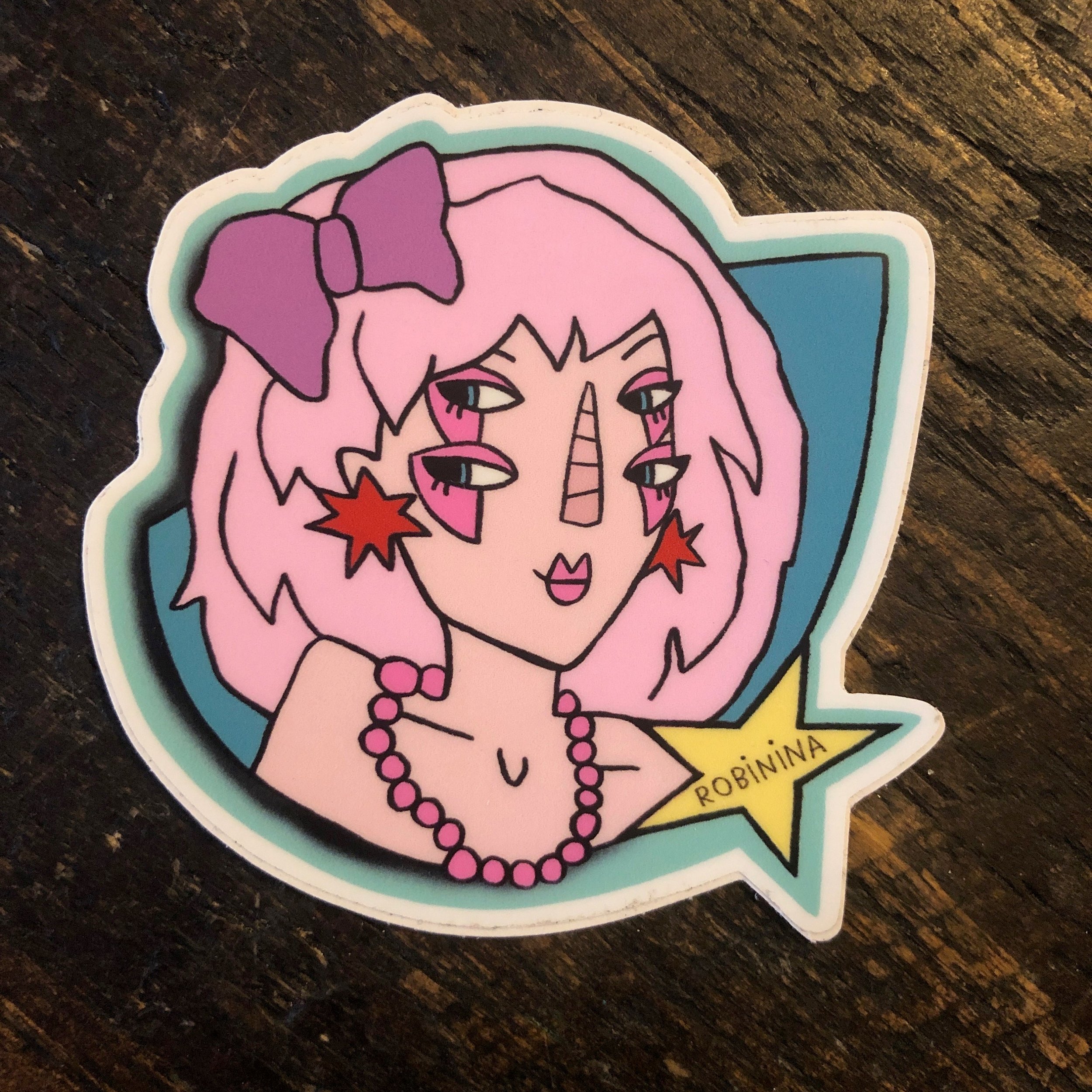 Jem and the Holograms multiple eyes vinyl sticker - 80s nostalgia - Robinina