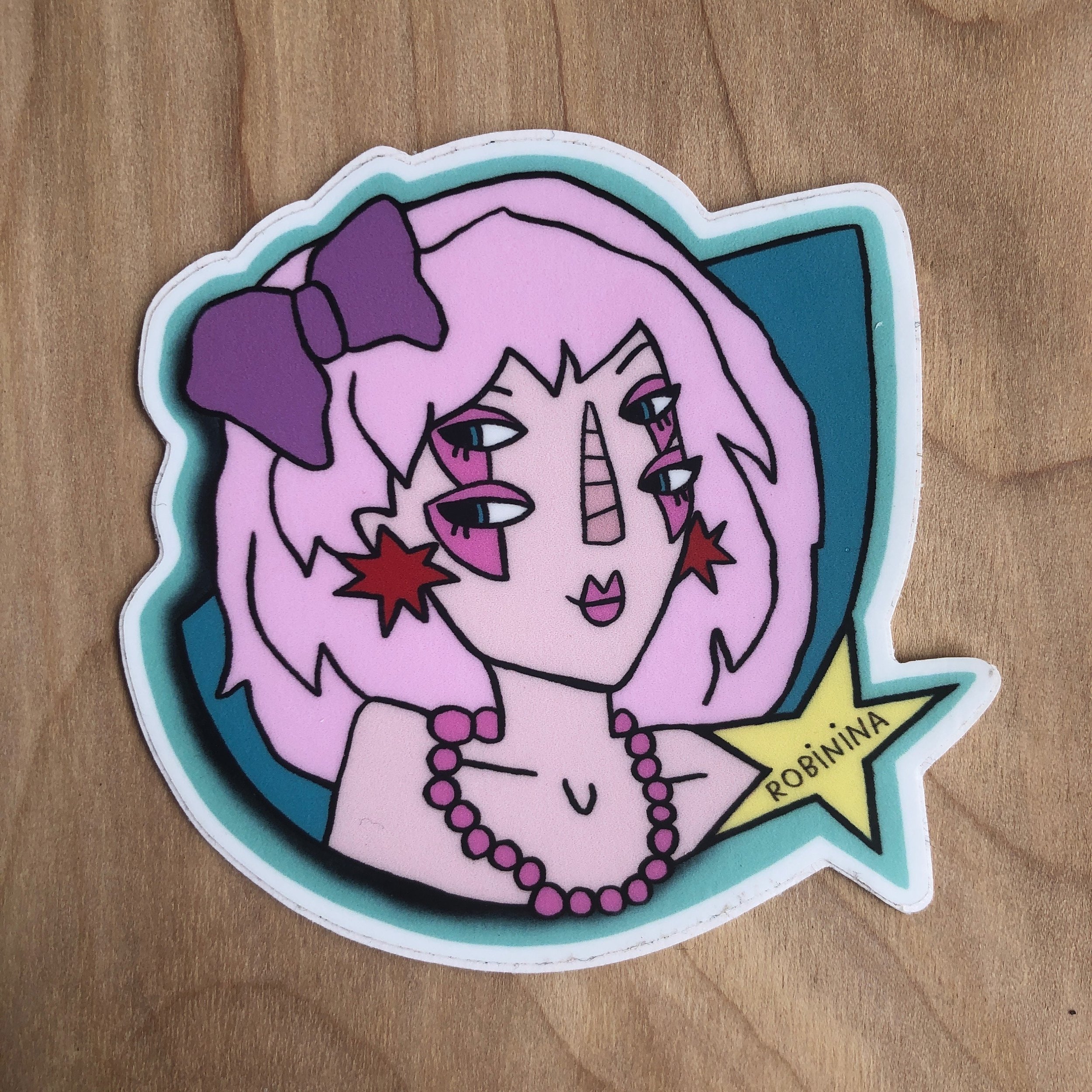 Jem and the Holograms multiple eyes vinyl sticker - 80s nostalgia - Robinina