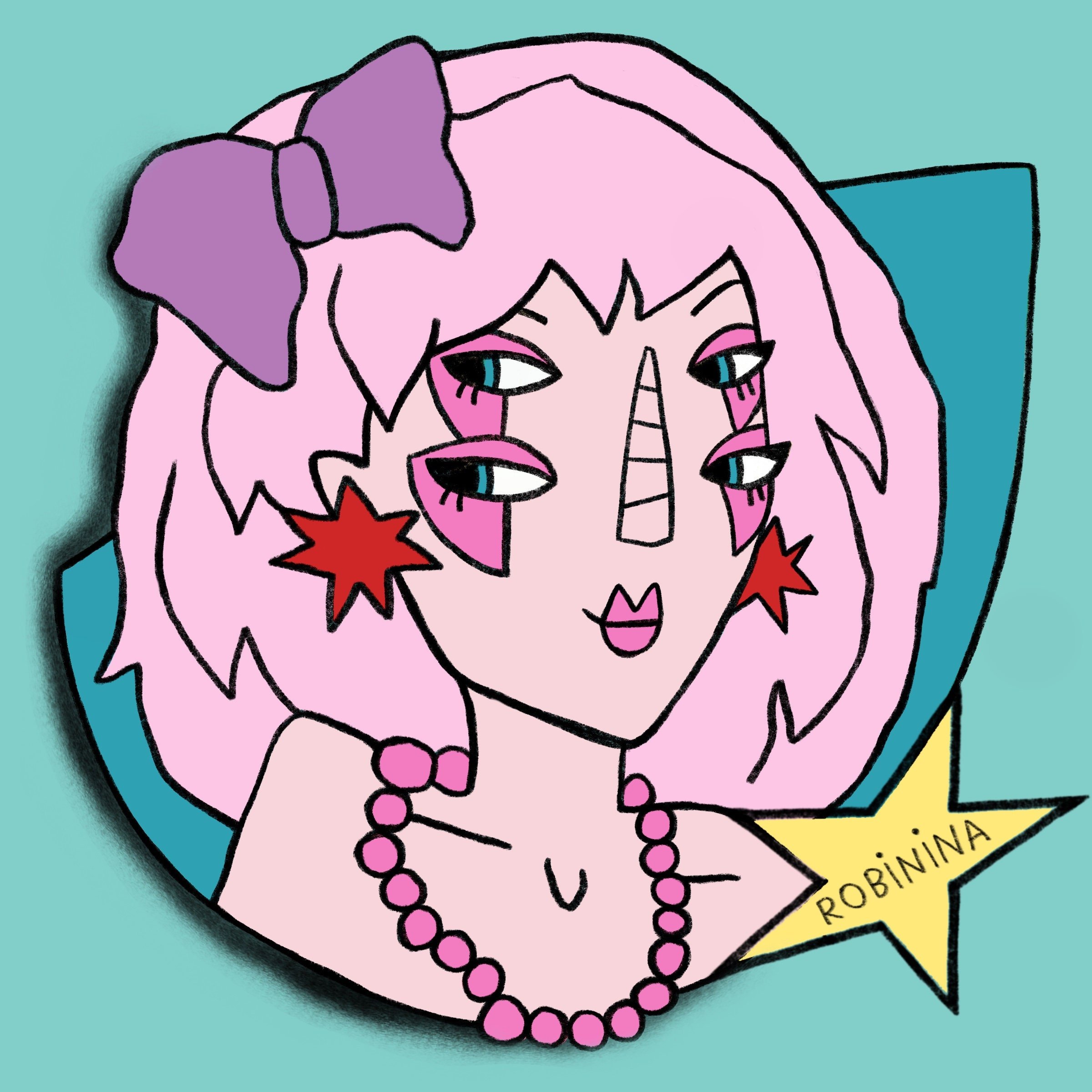 Jem and the Holograms multiple eyes vinyl sticker - 80s nostalgia - Robinina