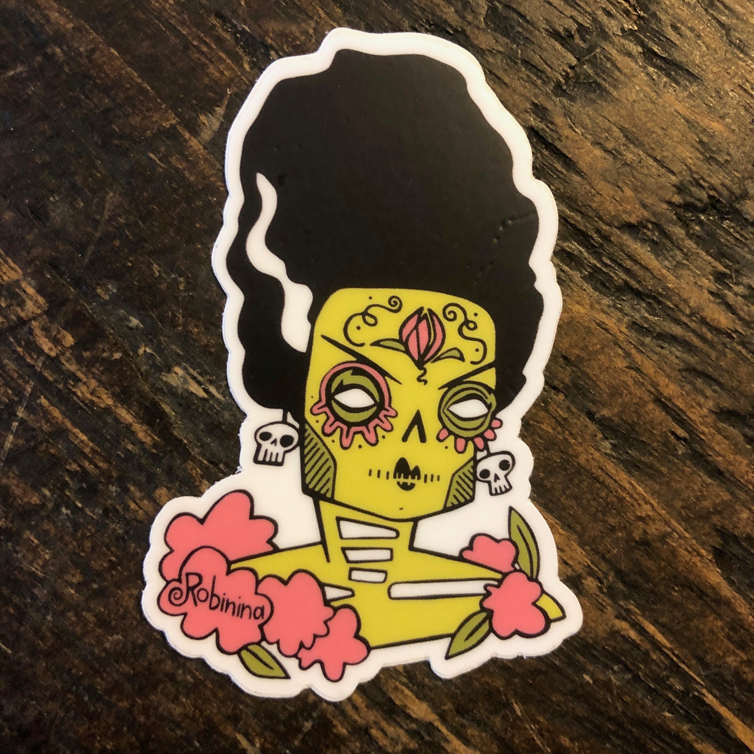 Bride of Fankenstein - Dia de los muertos sticker - Robinina