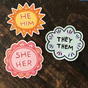 She / Her pronoun sticker - Robinina
