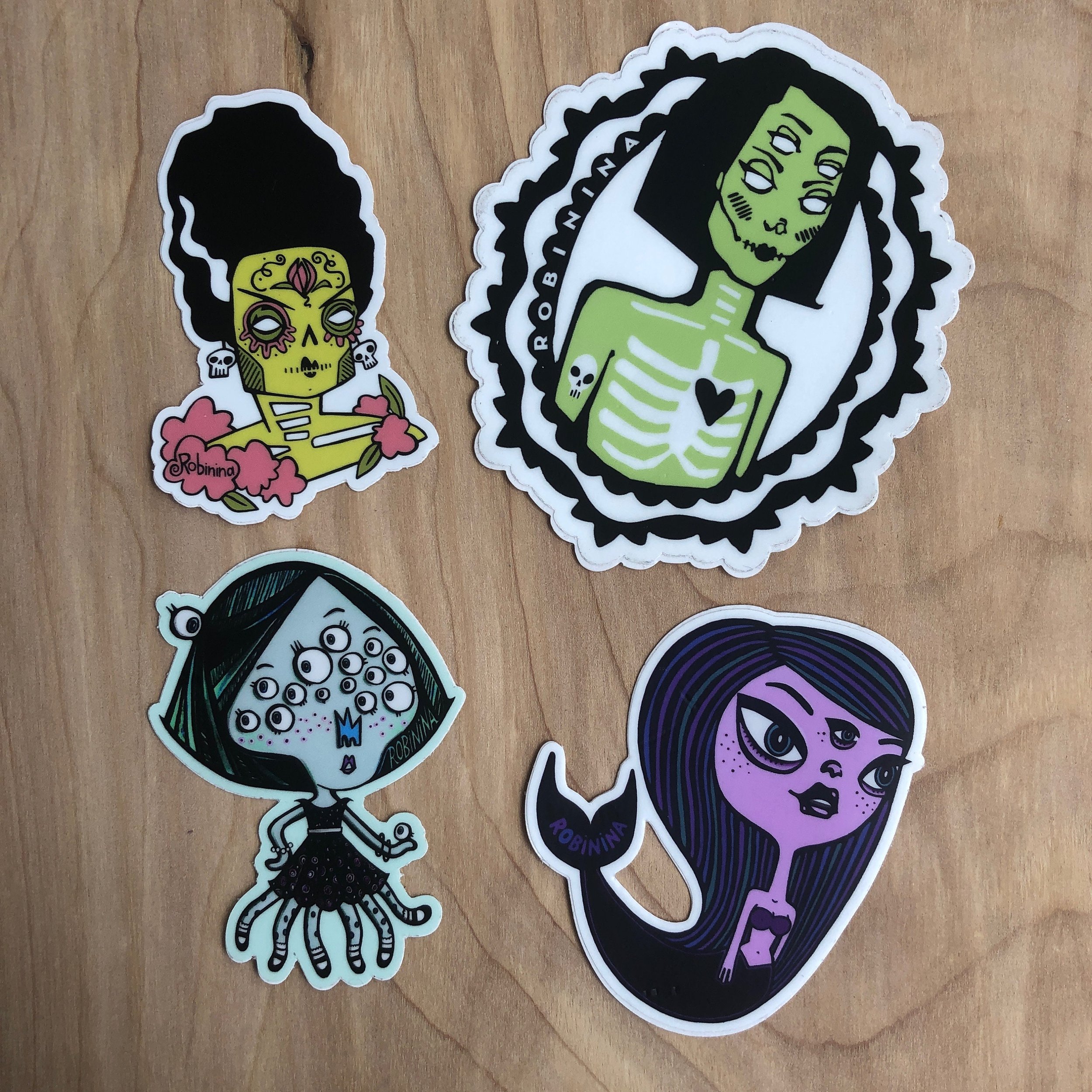 Octavia the Octopus vinyl sticker - Robinina