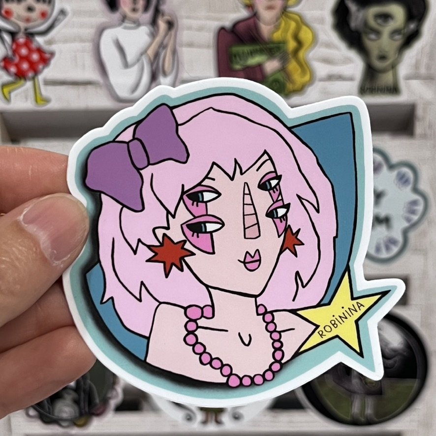 Jem and the Holograms multiple eyes vinyl sticker - 80s nostalgia - Robinina