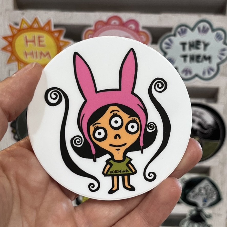 Louise Belcher from Bob's Burgers Vinyl Sticker With Third Eye - Robinina