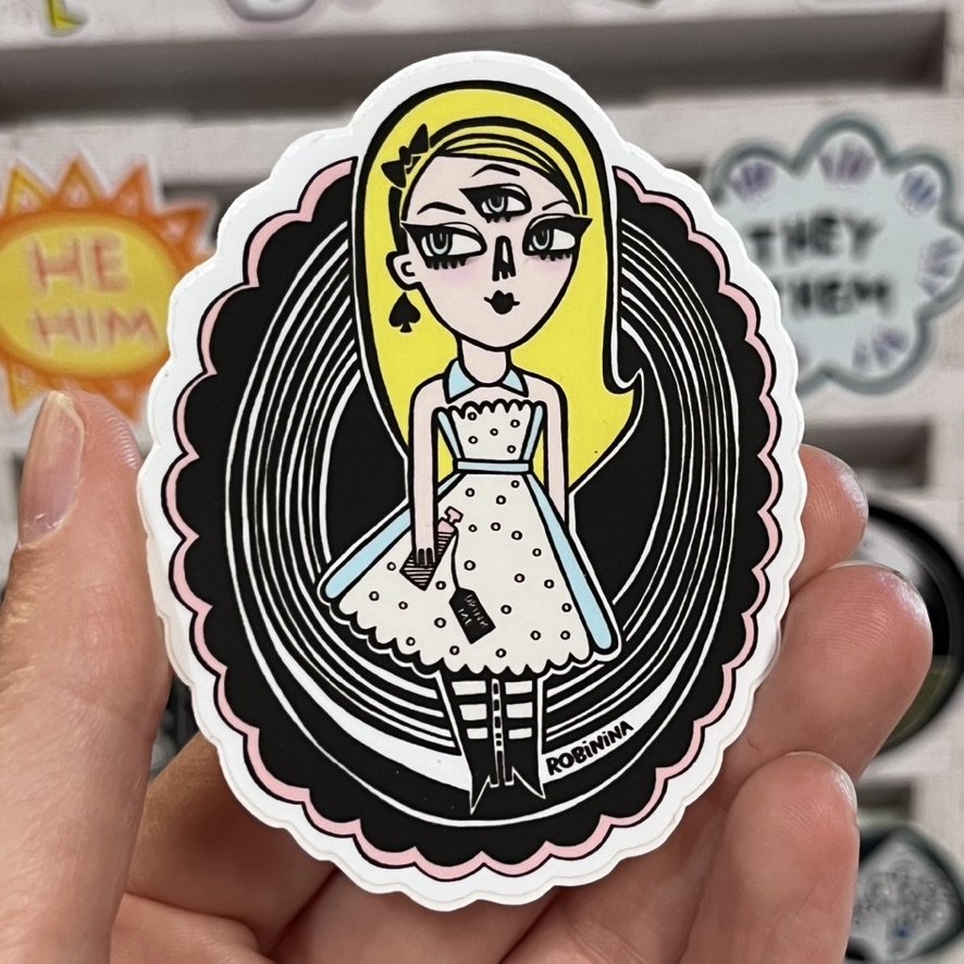 Alice in Wonderland vinyl sticker - Drink Me - Robinina