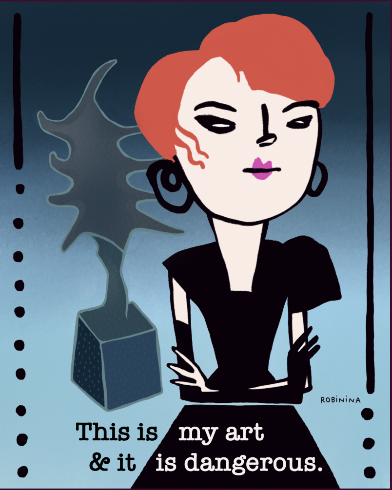 Delia Deetz's dangerous artwork - Robinina