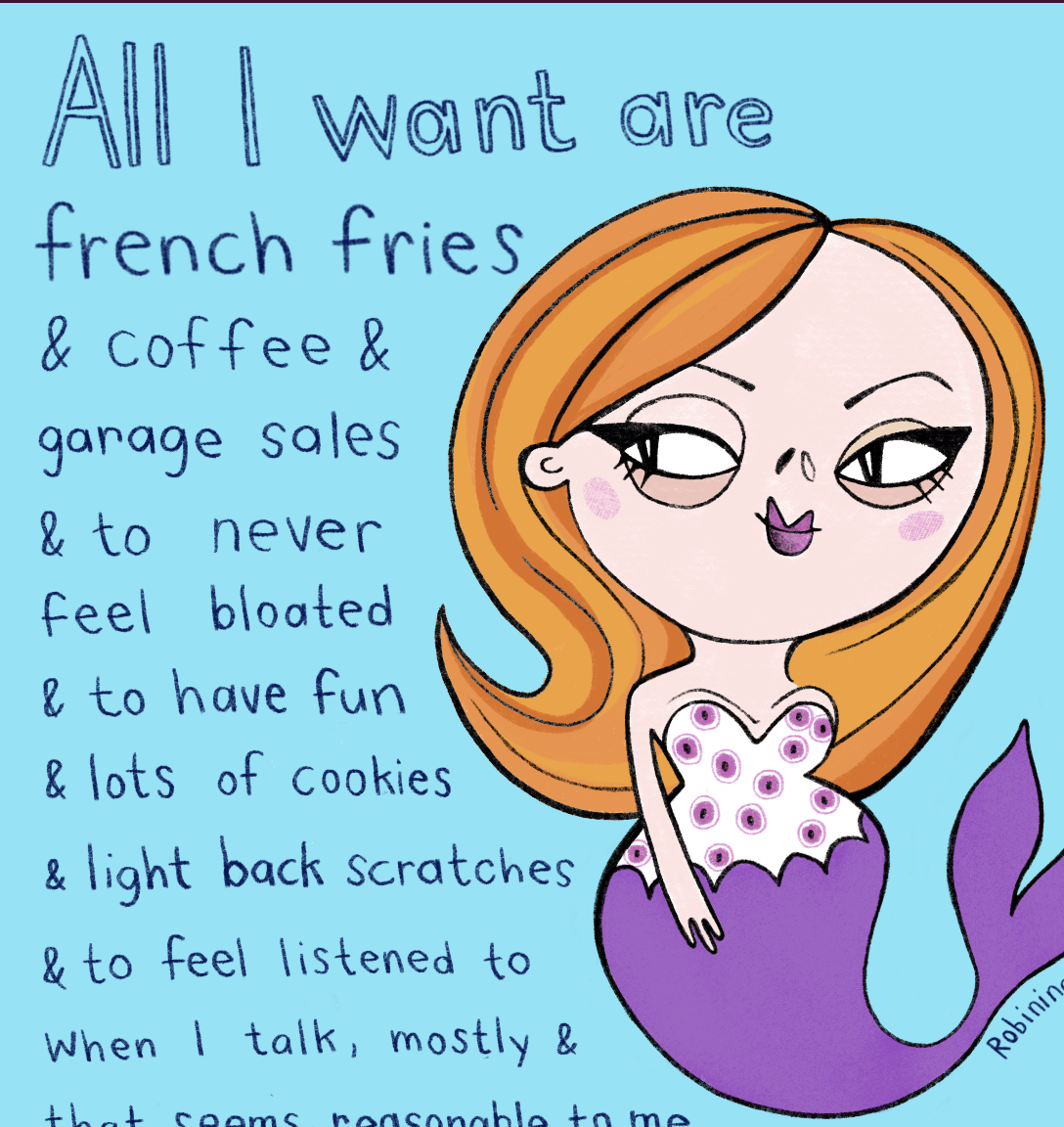 French fries and back scratches - Robinina