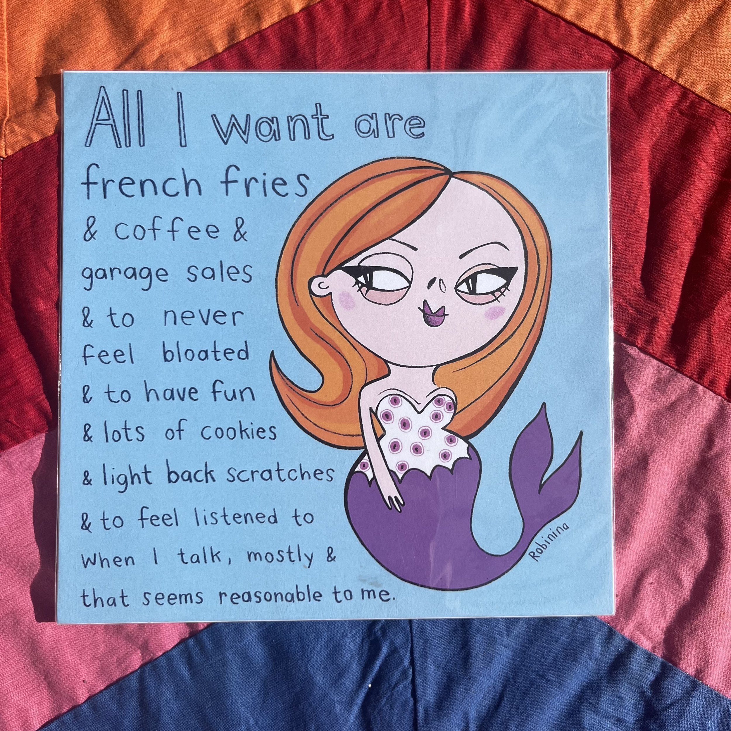 French fries and back scratches - Robinina