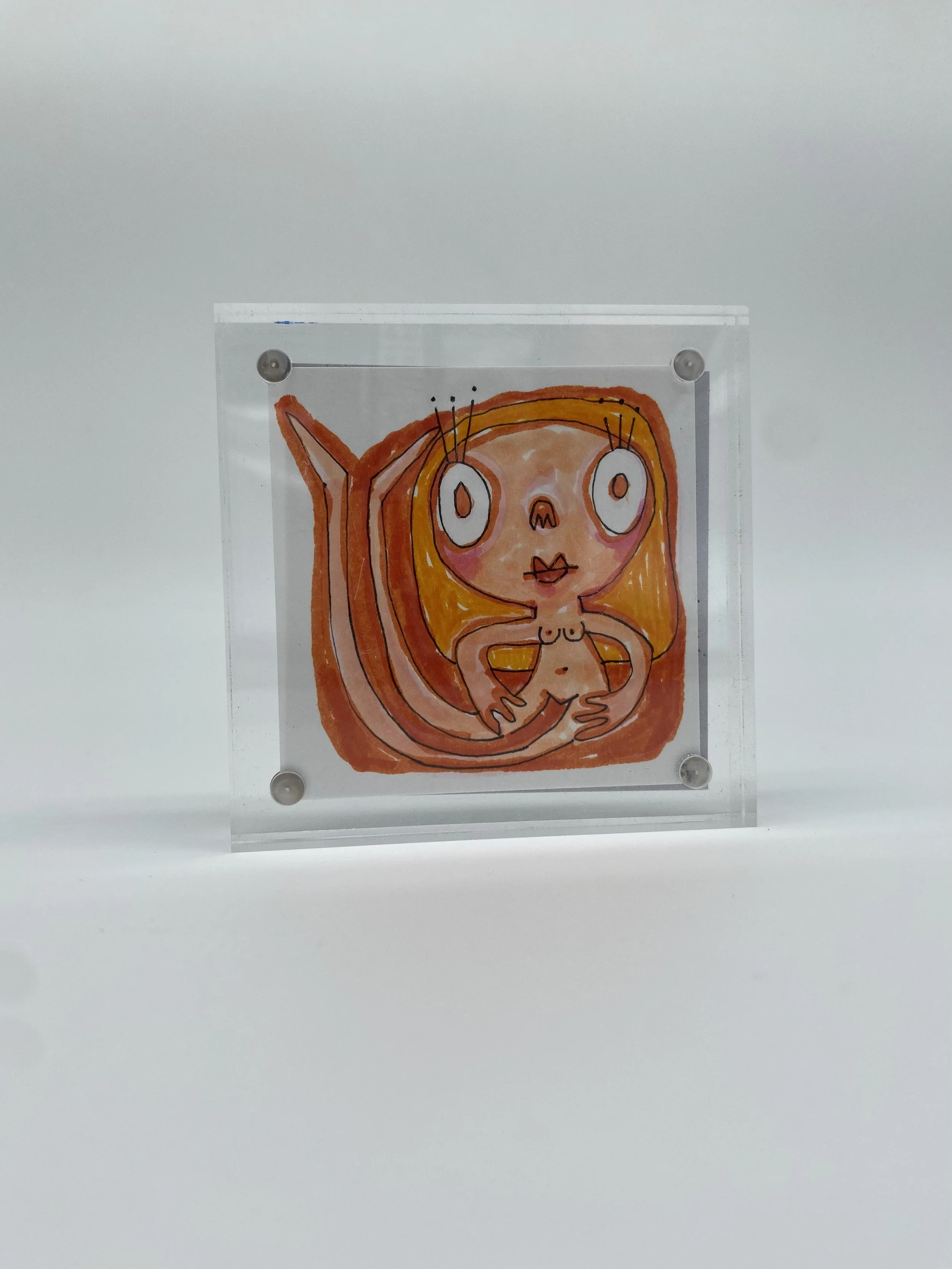 2 Big Island Field Studies | Original 3 x 3 inch Artwork in Acrylic Frame