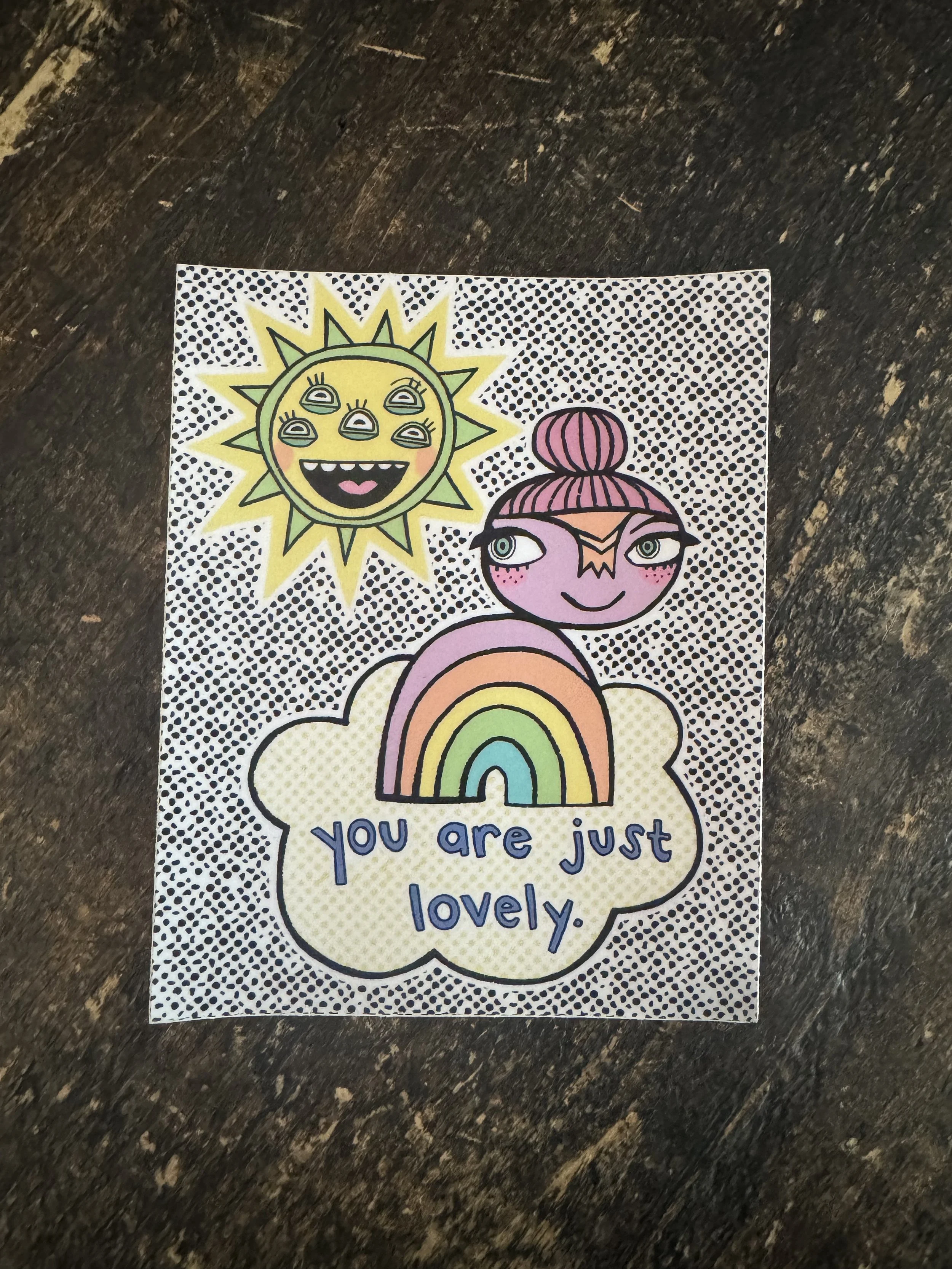 Rainbow Sunshine Friends Large Vinyl Sticker