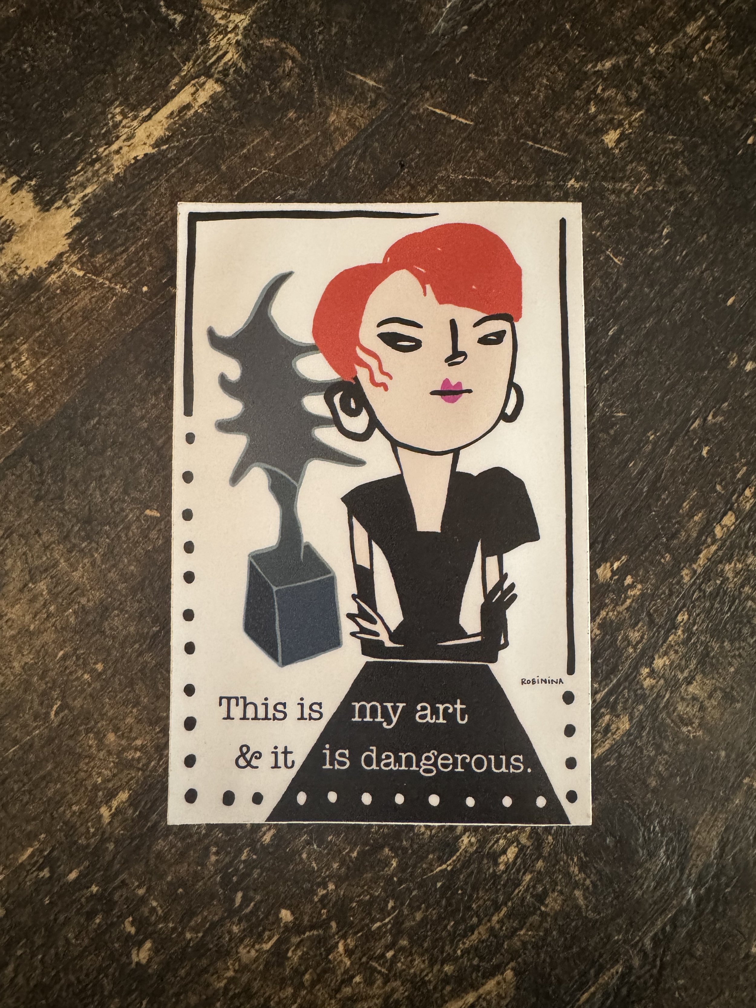 Delia Deetz Large Vinyl Sticker
