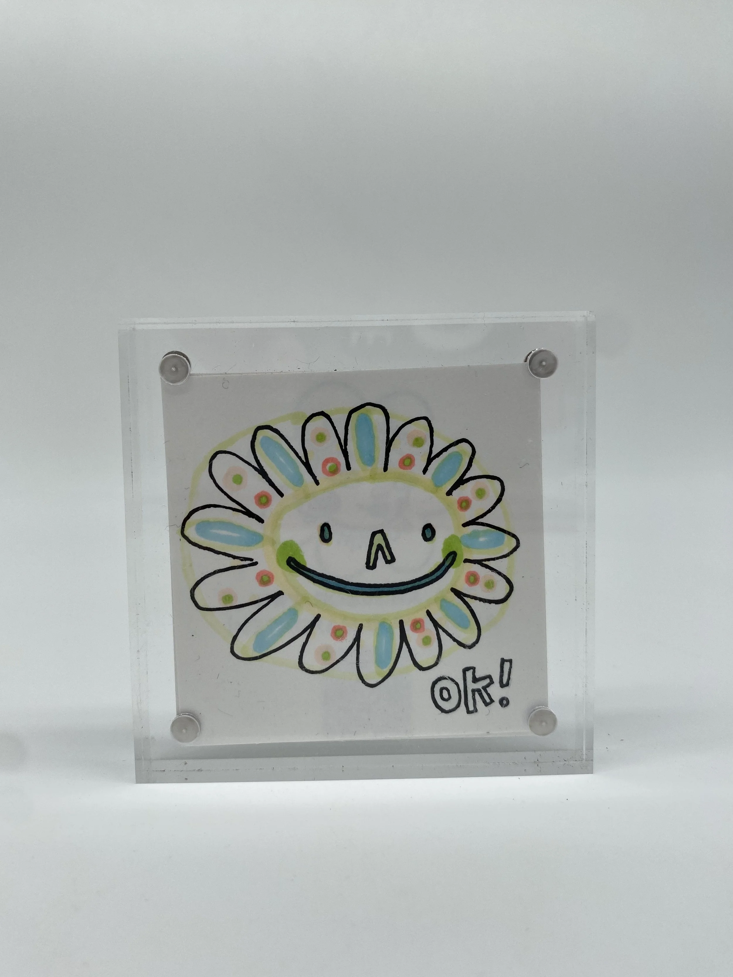 4 Big Island Field Studies | Original 3 x 3 inch Artwork in Acrylic Frame