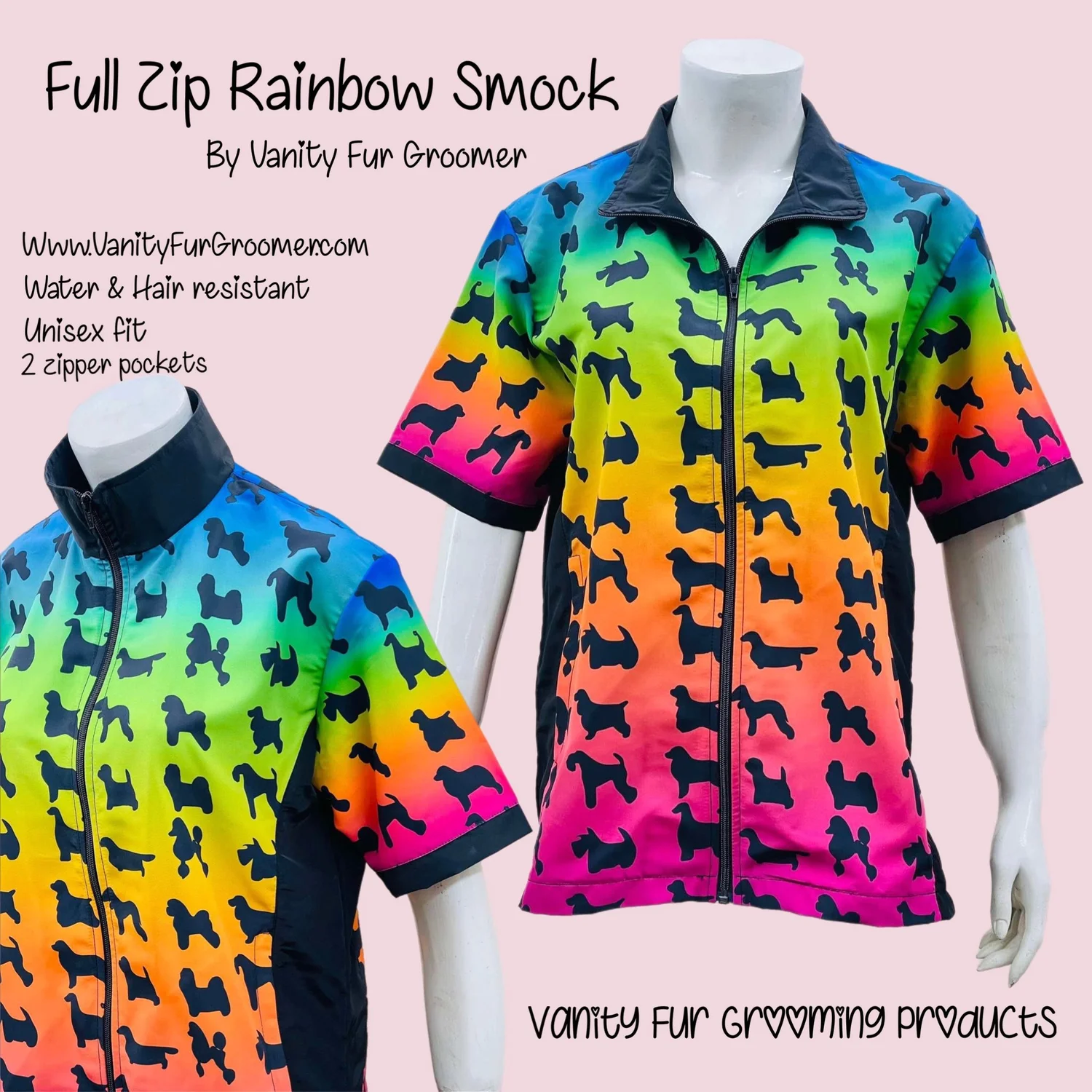 Rainbow smock — Vanity Fur Grooming