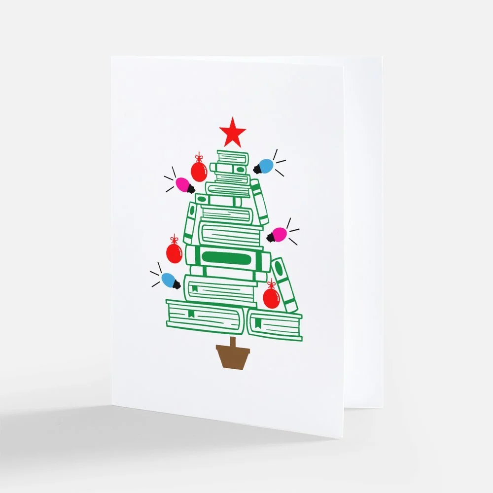 Merry Bookmas Card- Pack of 3