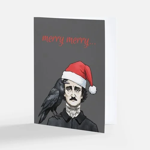 Poe and The Raven Creepmas Card- Pack of 3