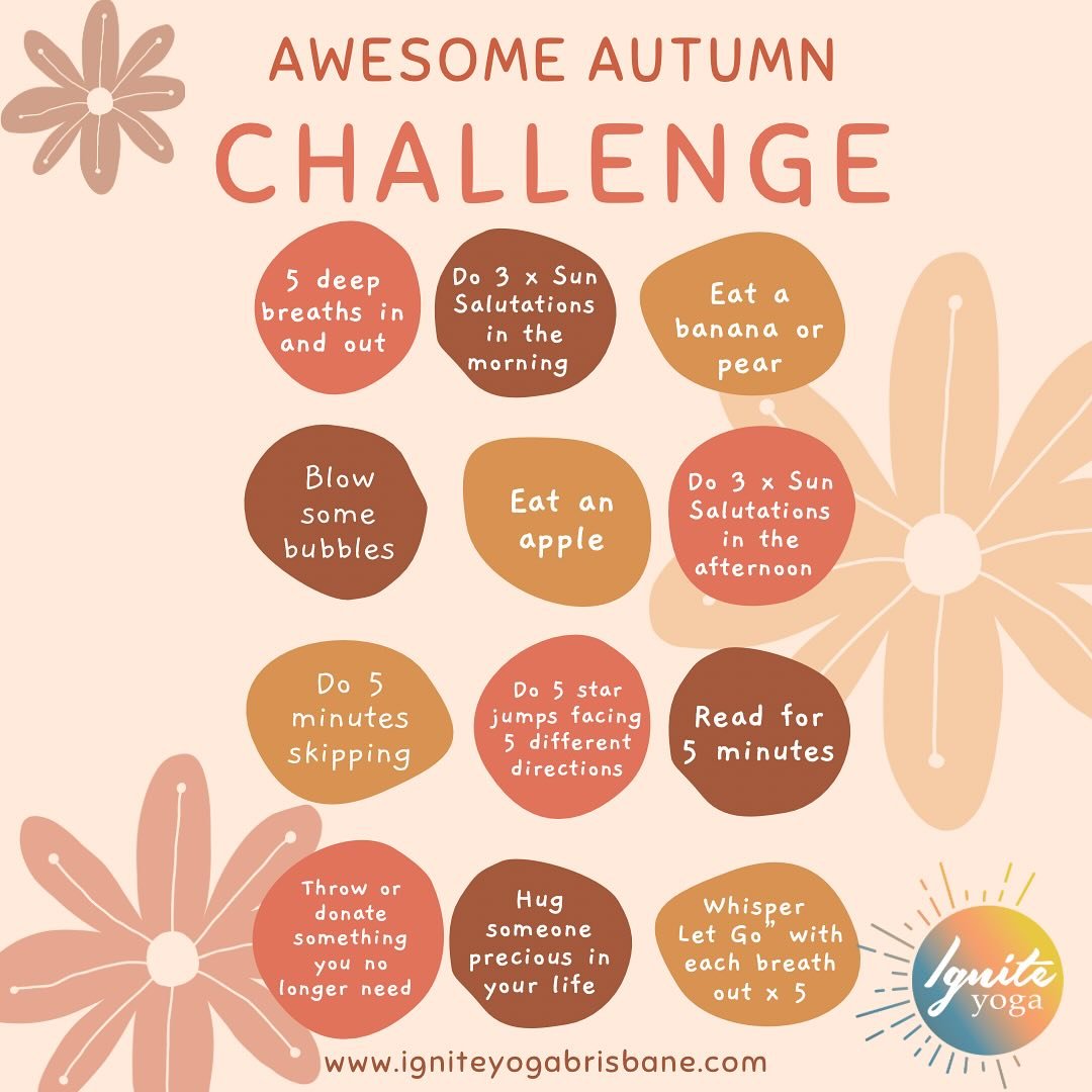 🍂Join Our Free Awesome Autumn Challenge for the month of May 😍

The last month of autumn is upon us, and as the cooler weather sets in, it is even more important to stay motivated, moving and feeling magnificent before the winter starts.

Which is 