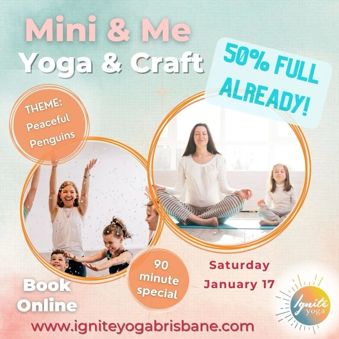 🐧✨ 50% SOLD ALREADY! Mini + Me: Peaceful Penguins Yoga &amp; Craft 

Back by popular demand, our Mini + Me Yoga &amp; Craft holiday workshop is happening on&nbsp;Saturday&nbsp;17th January&nbsp;from&nbsp;3:30 - 5:00 PM&nbsp;and spots are filling fas