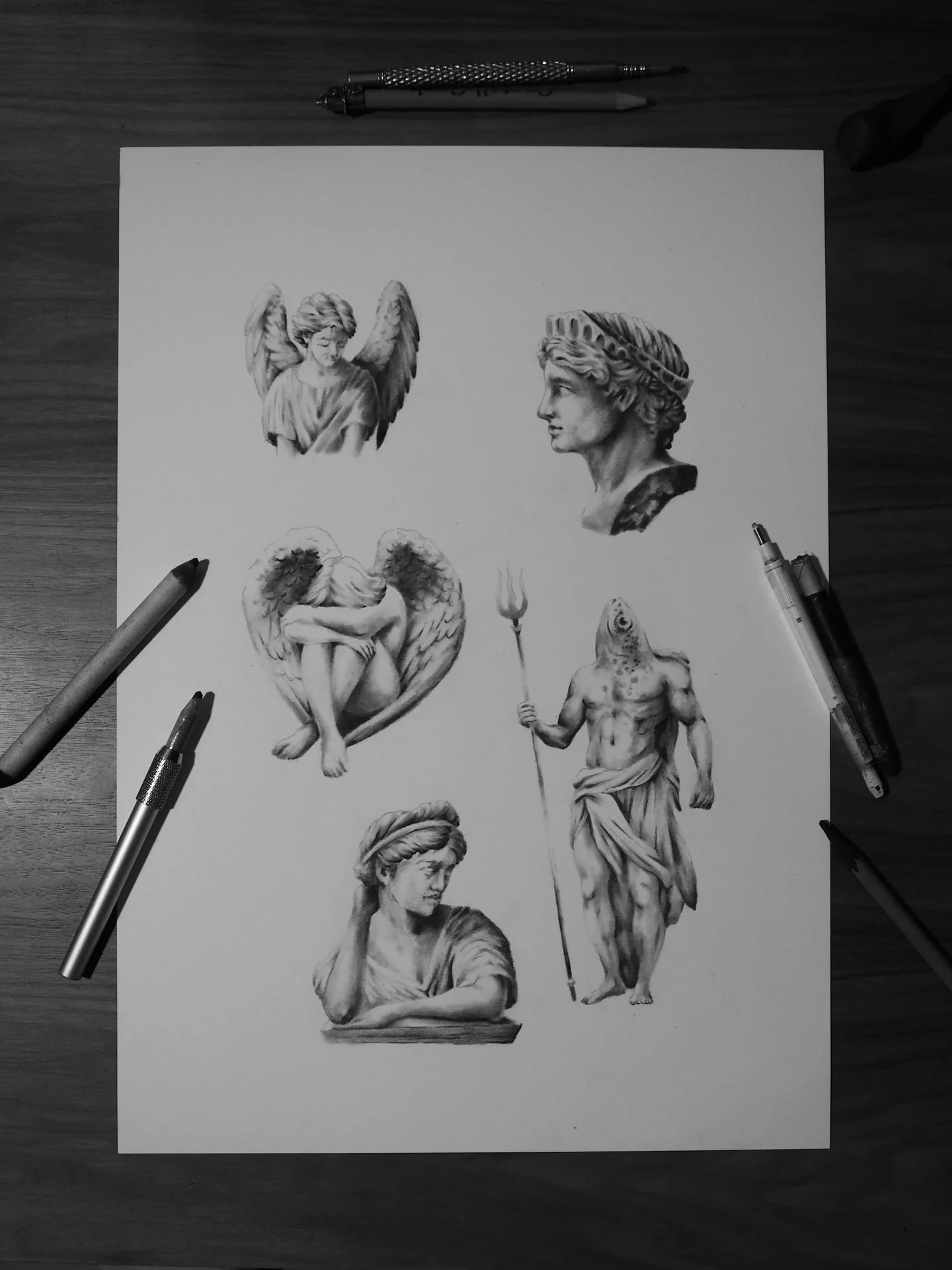 Update on the latest charcoals.. Poseidon got a bit going on 🔱