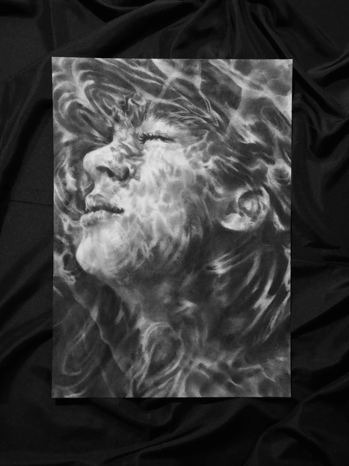 Refresh - Charcoal on paper 42 x 59cm 

#charcoal #portrait #charcoalportrait #charcolpencil #charcoalart #portraitmood #art #water