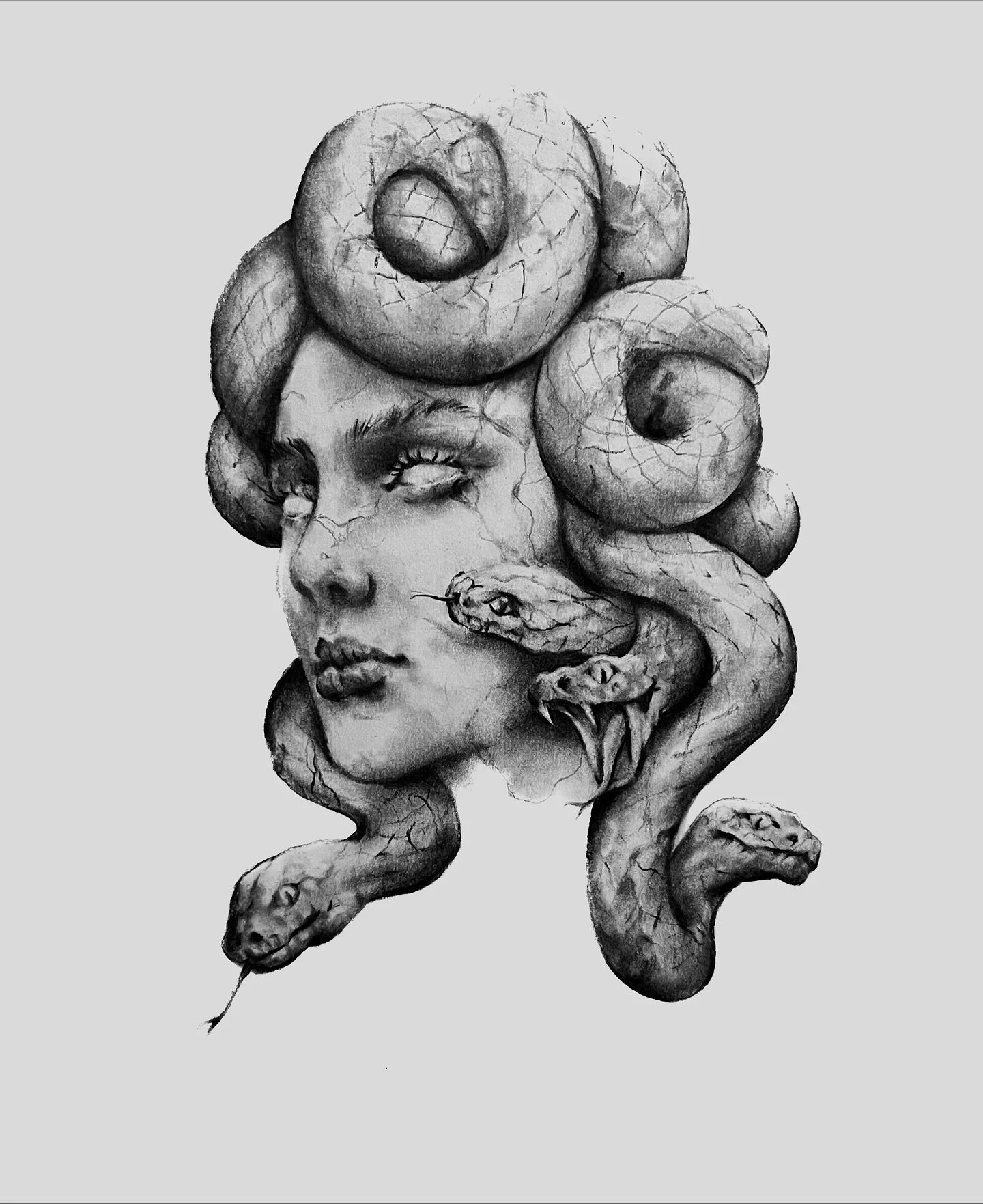Medusa - charcoal sketch