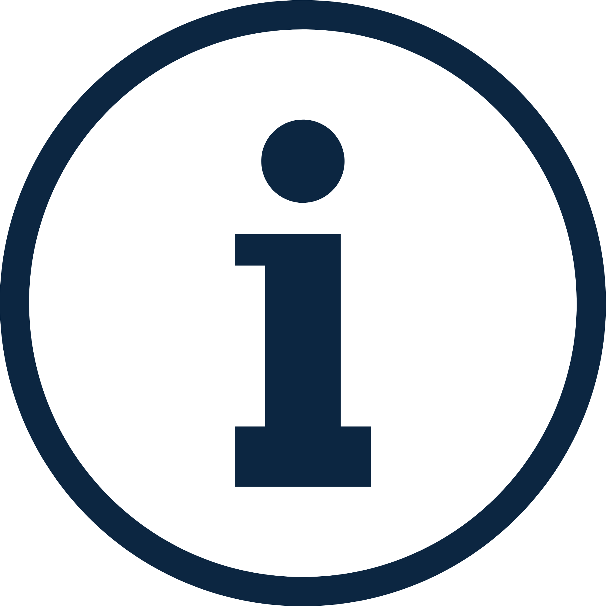 Black and white icon of a person with a large circle representing the head and a rectangle representing the body, enclosed within a thick, dark circle outline.