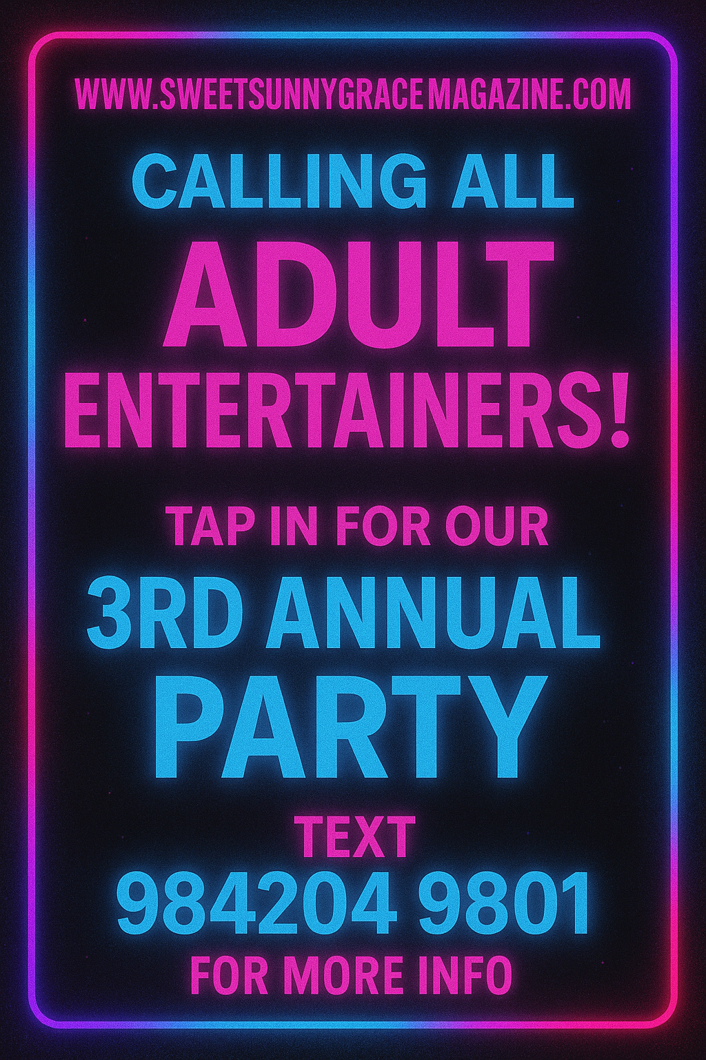 CALLING ALL ADULT ENTERTAINERS 