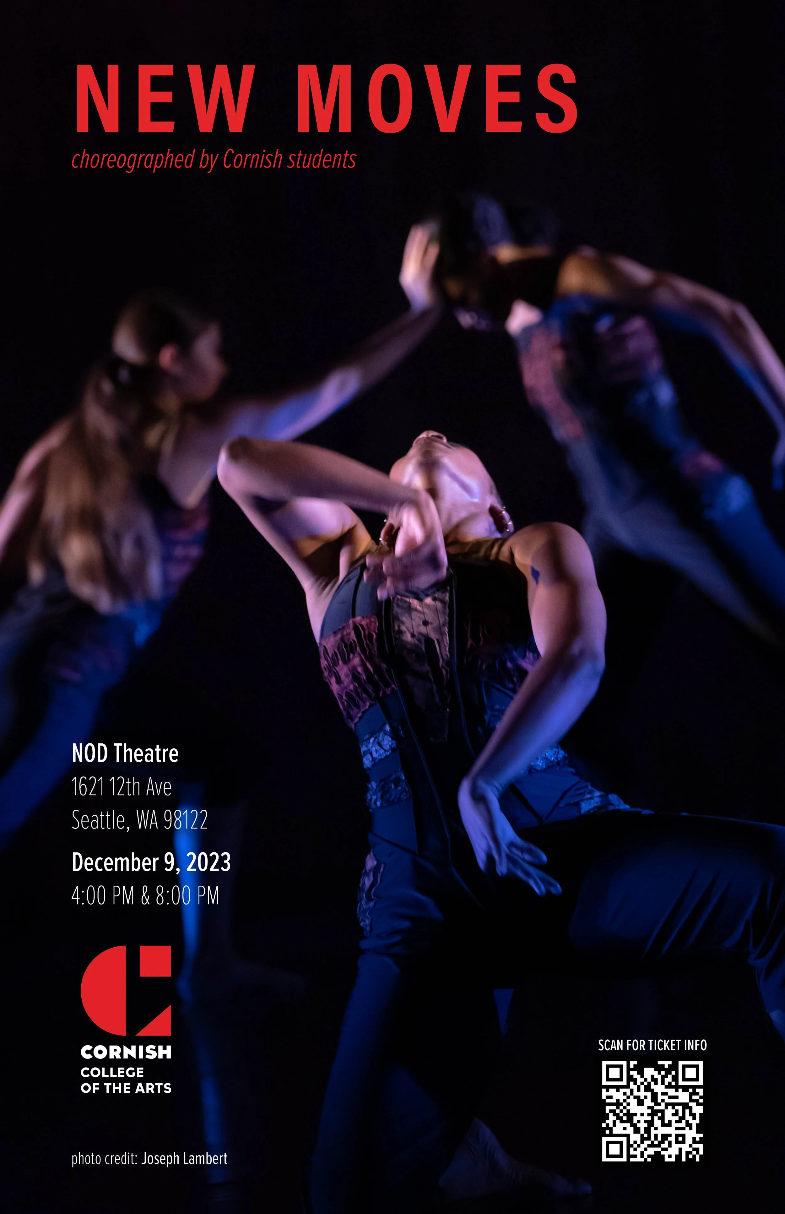 2023 New Moves, student dance show, 18"x24"