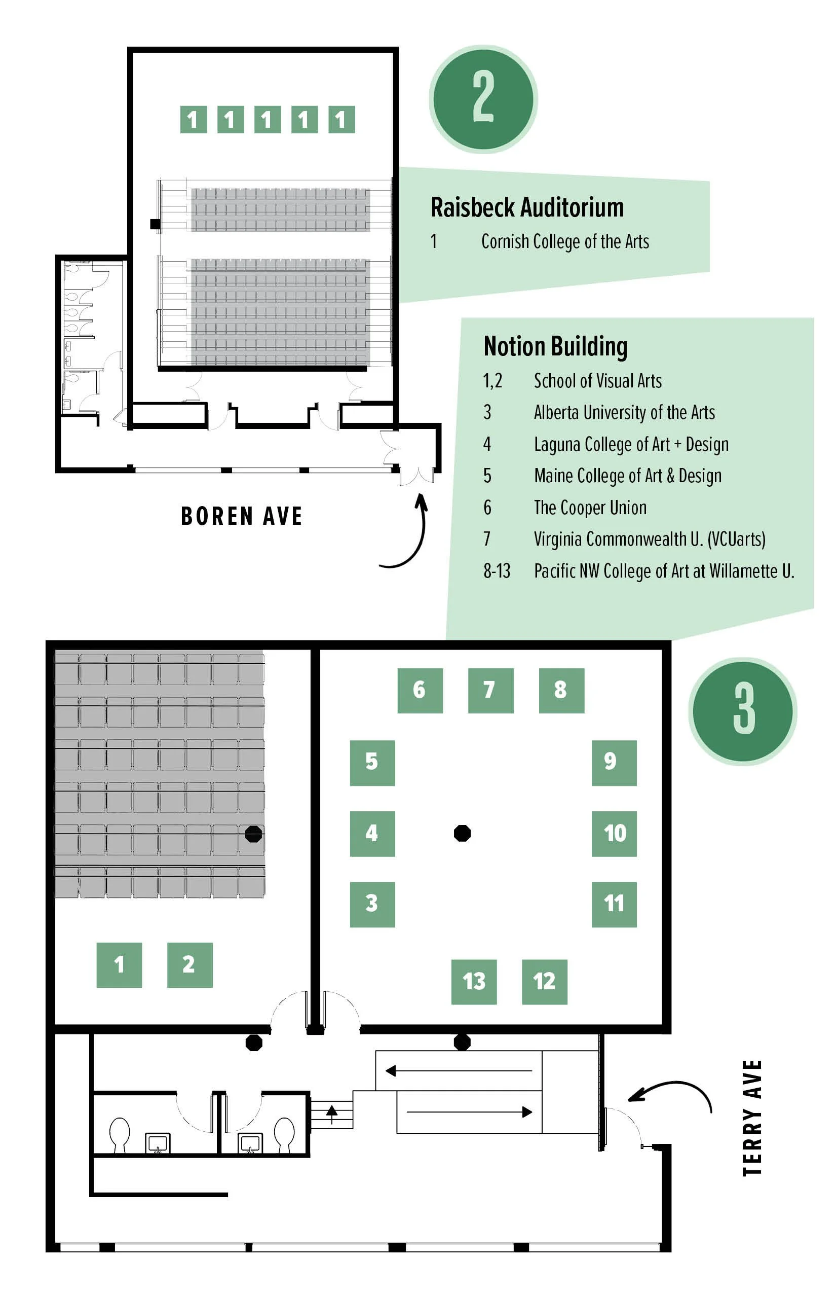 2023 Seattle National Portfolio Day program (5.5"x8.5" booklet) inside