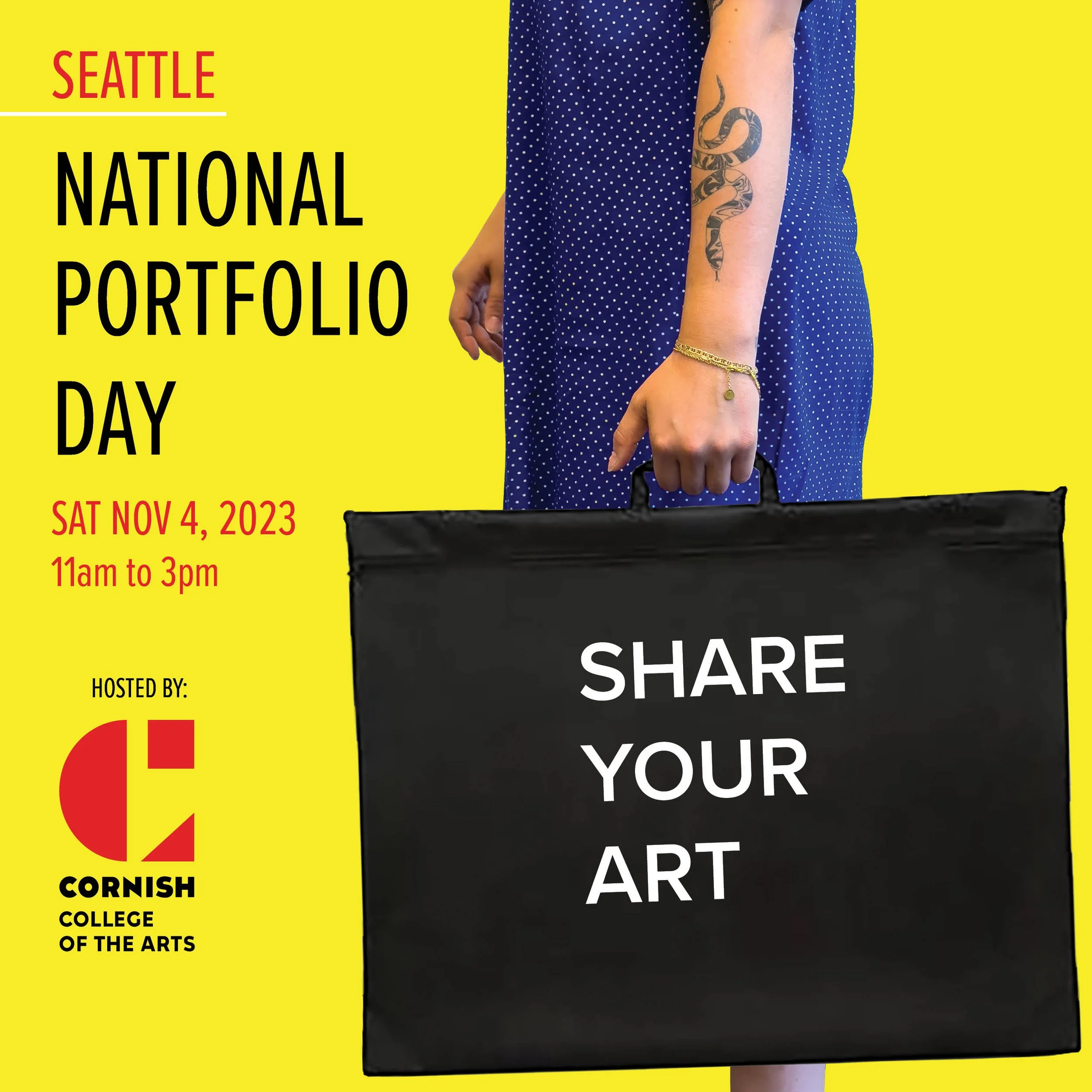 2023 Seattle National Portfolio Day, social media square