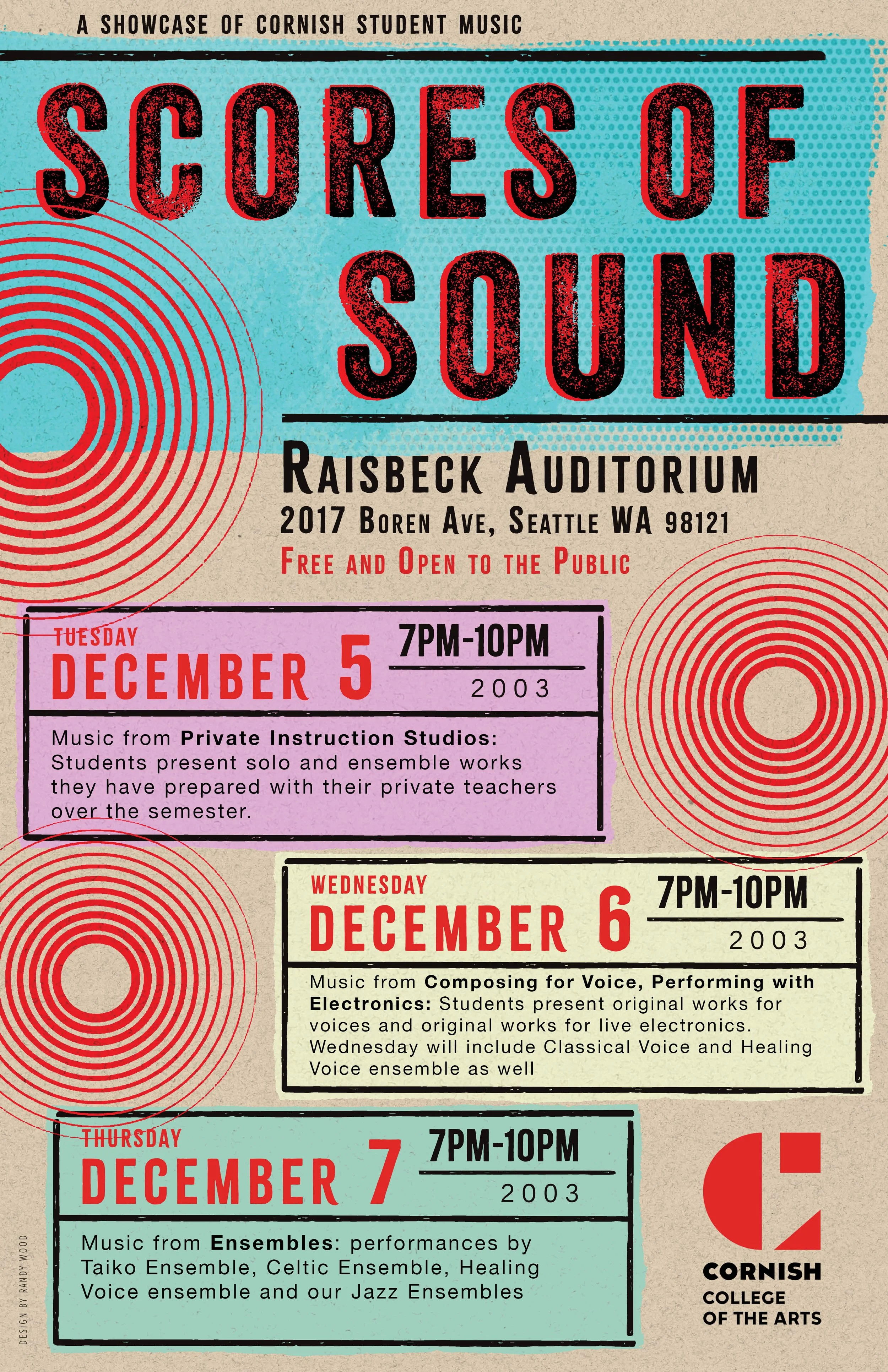 2023 Scores of Sound, student music concert, 18"x24"