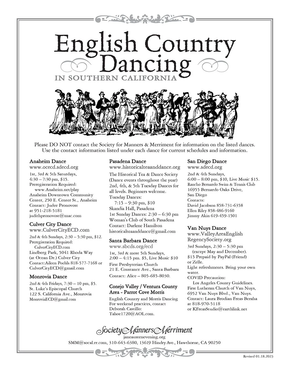 Local English Country Dances — The Jane Austen Evening