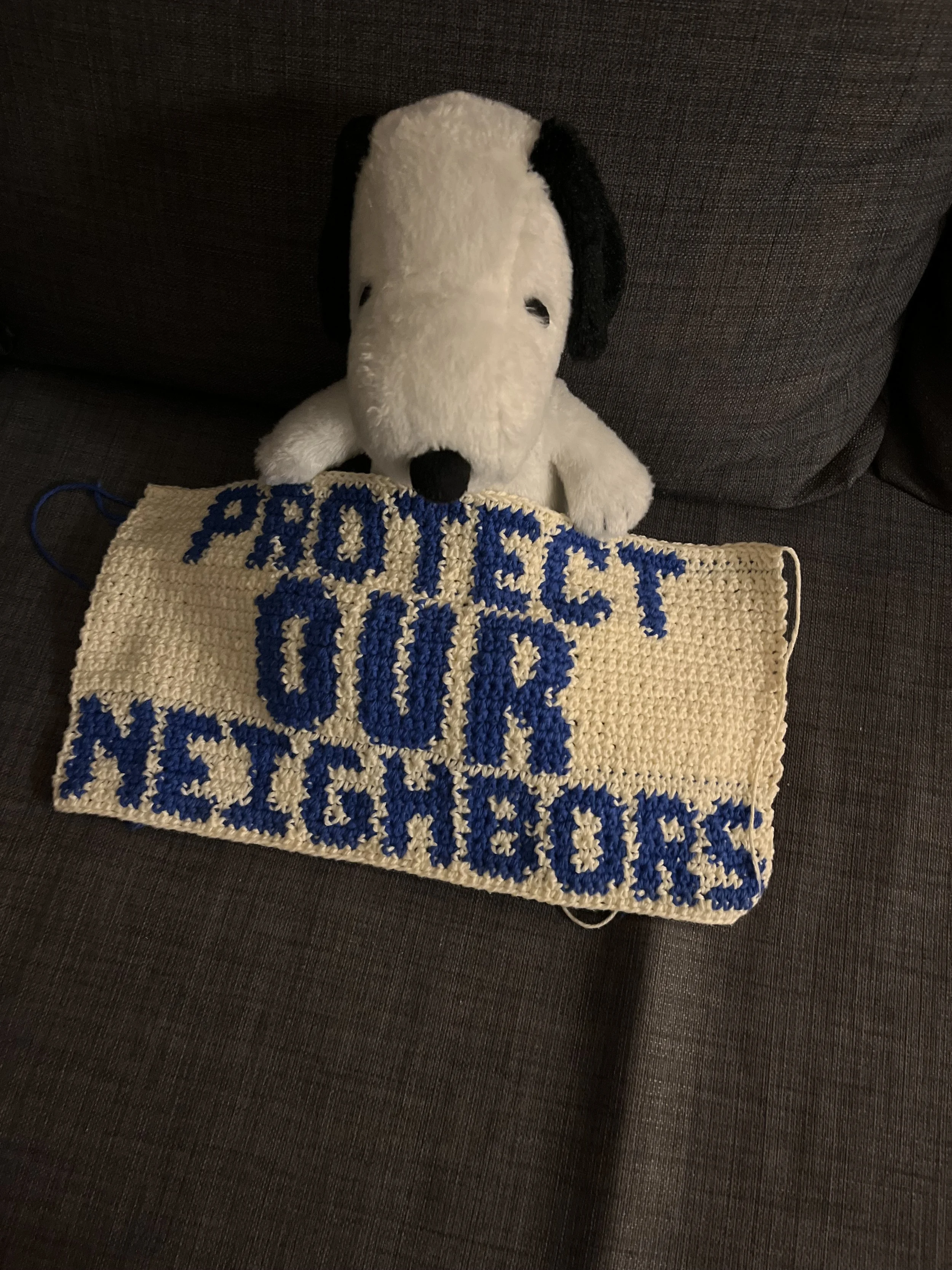 'Protect our neighbors' tapestry