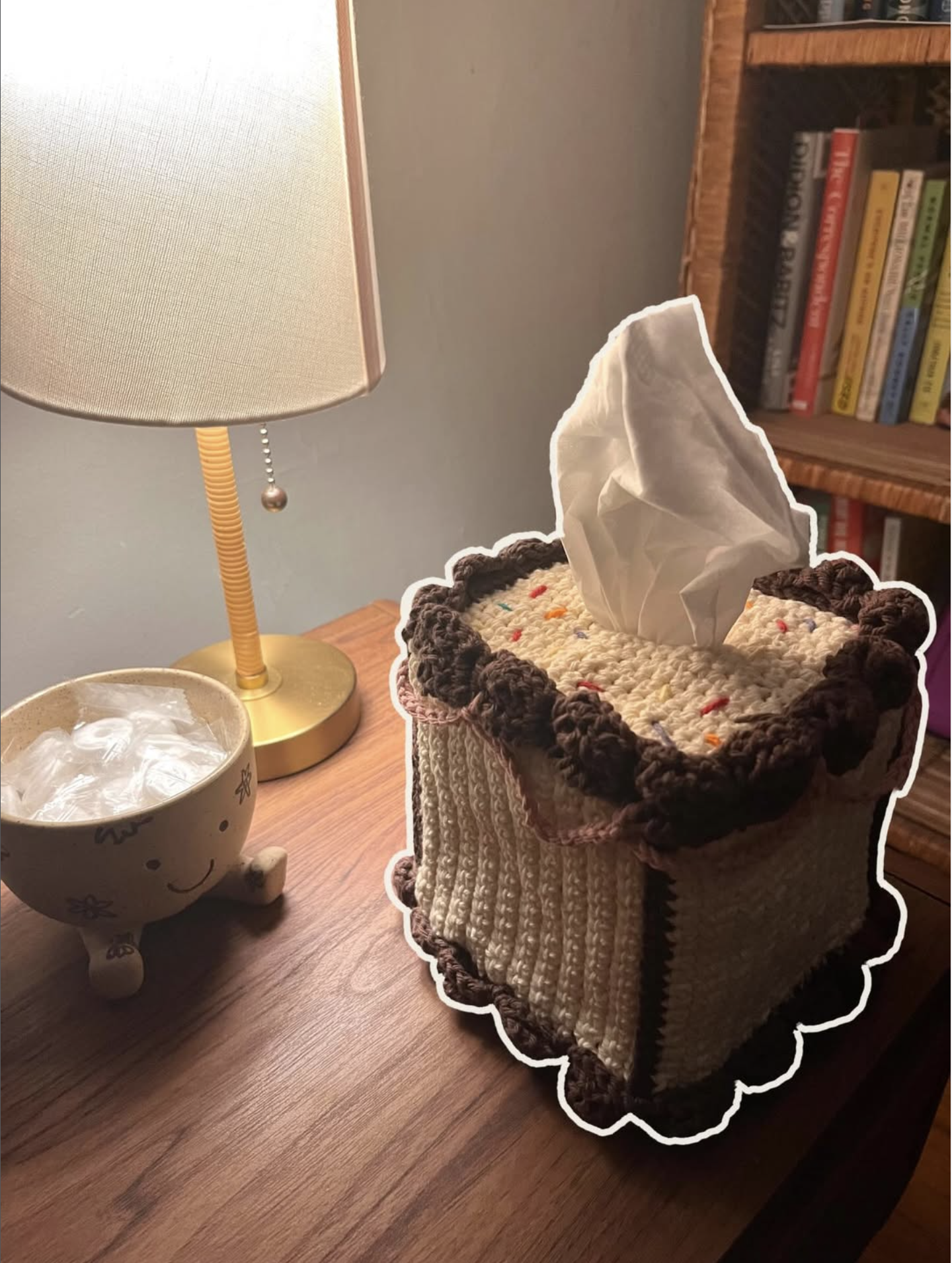 Birthday cake tissue cover