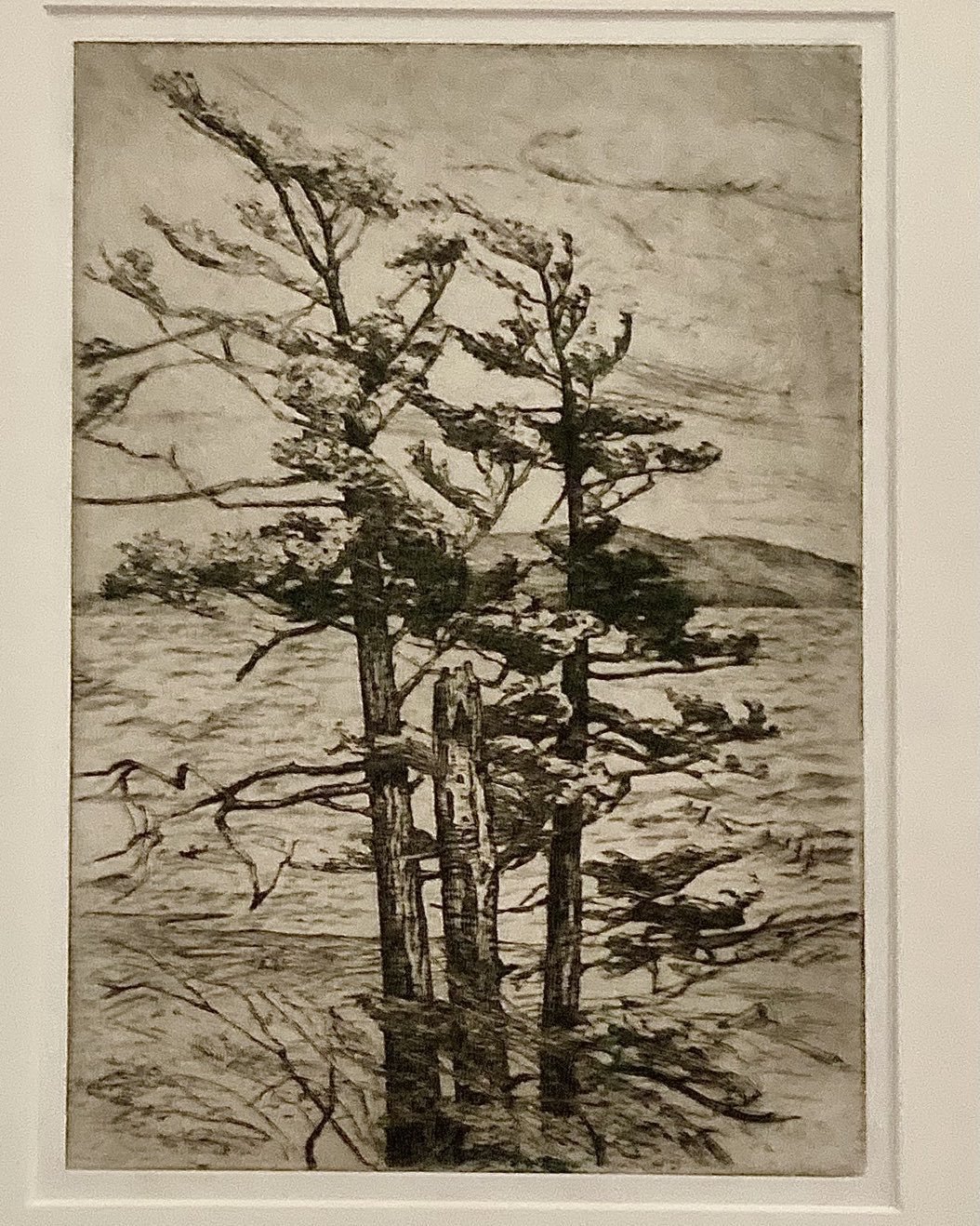 Untitled etching, c. 1930
Looks like choppy seas and a stiff wind off Orcas Island - then as now. The weather forecast currently predicts a once-in-a-decade &ldquo;bombogenesis&rdquo; headed this way. Buckle up! And when the storm passes, let us know