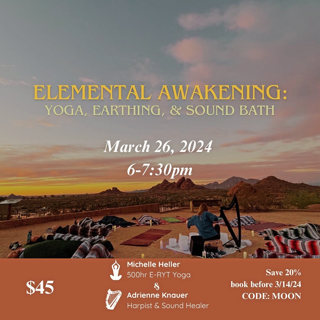 ✨ Ask and ye shall receive!! ✨
Scroll to the bottom for more deets ⬇️

Join us for a transformative evening of healing and renewal as we embrace the power of nature, movement, and sound. 
🌄
Our Earthing, Restorative Yoga, and Sound Bath event is des