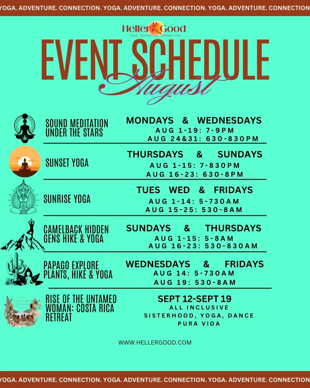 Summer is still going strong and Phoenix temps are finally starting to cool after a rough few weeks 😅 

August is here, and there&rsquo;s no better time to get outside, move your body, and experience the beauty of Arizona. ☀️🌵 (except maybe October