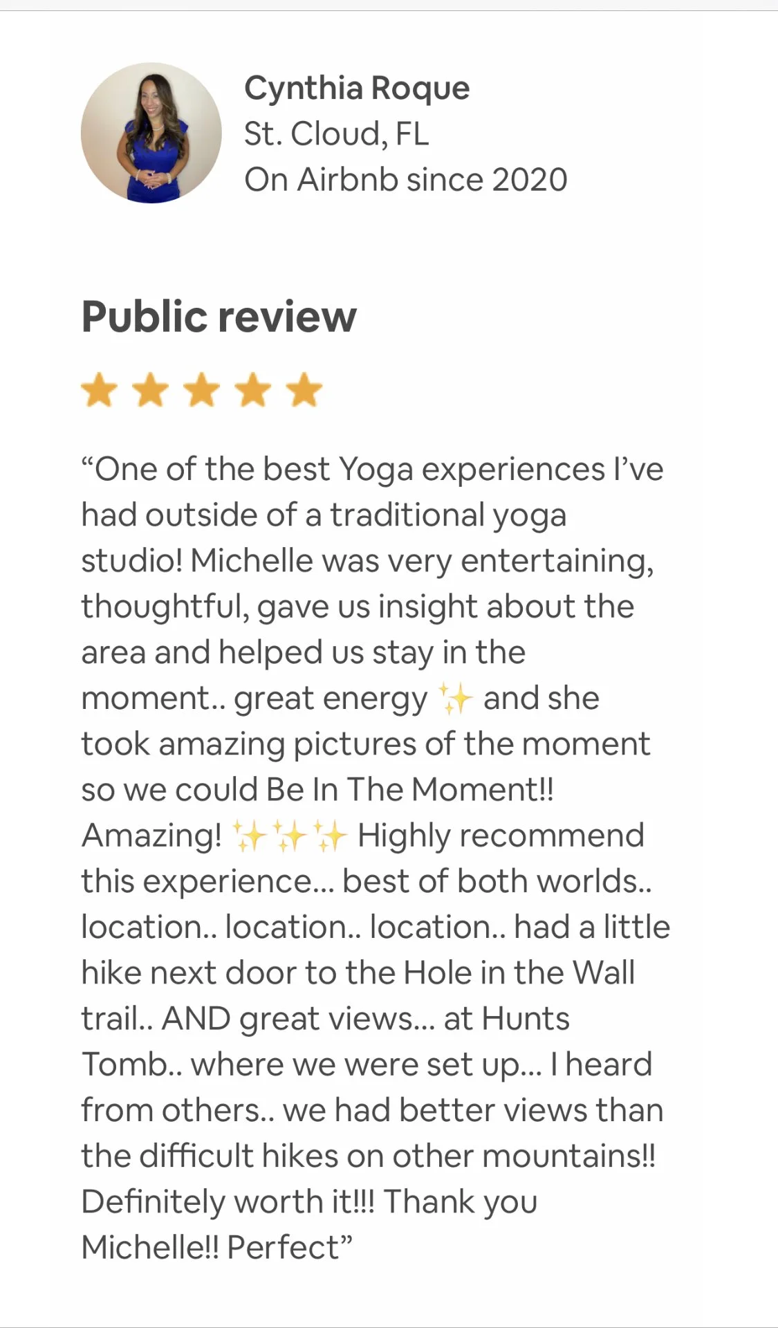 Papago Nature Walk & Yoga with Heller Good. One of the best yoga experiences I've had outside of a traditional yoga studio! Michelle was very entertaining, thoughtful, gave us insight about the area and helped us stay in the moment. Great energy and
