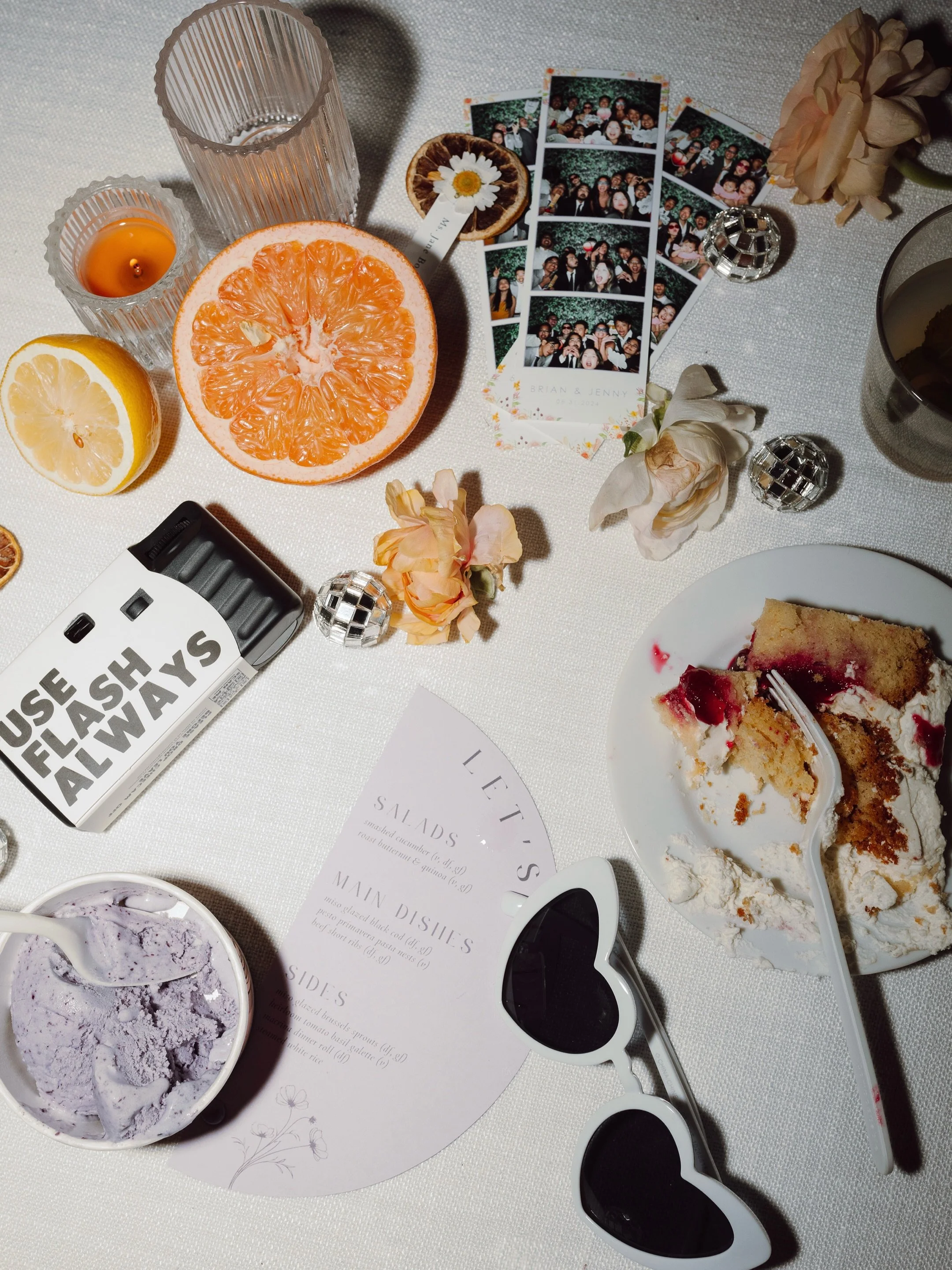 long live the late night flat lay 🪩✨