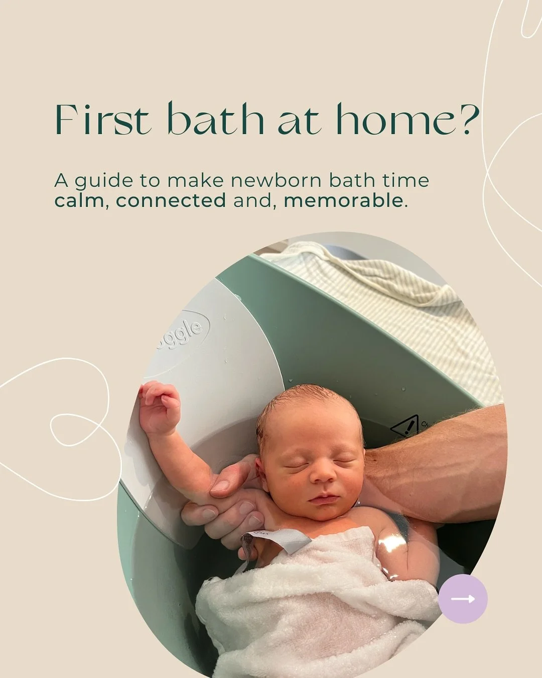 As a postpartum doula, I&rsquo;m lucky to be present for some very special firsts during the fourth trimester and the first bath at home is one of them 💦 It&rsquo;s not just a milestone for baby - but for you too ❤️

When I support a family with the