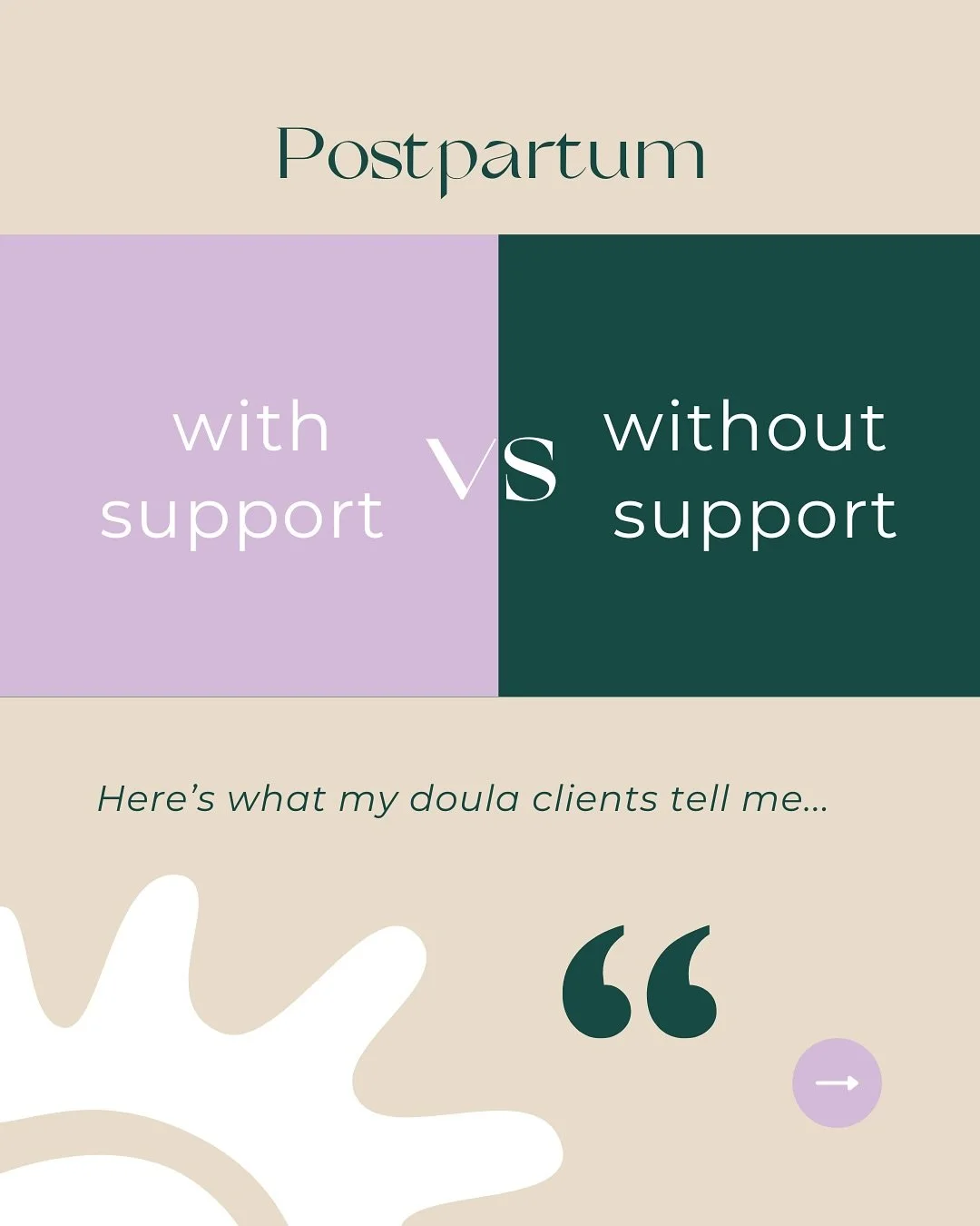 I ask all of my clients to describe how they've felt in their fourth trimester - and how they imagine it would&rsquo;ve felt without my support.

The difference is profound.

💔 Without support? Anxious. Alone. Lost. Overwhelmed.

❤️ With support? He