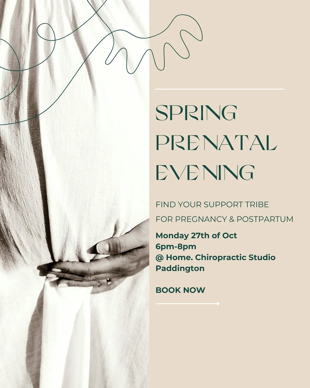 🌸Spring Prenatal Evening🌸
OCT - 27th | Paddington 
 
The birth of your baby isn't the finish line. It's the starting point for a whole new season 💫 Now is the time to gather the village that will carry you through this transformational new chapter