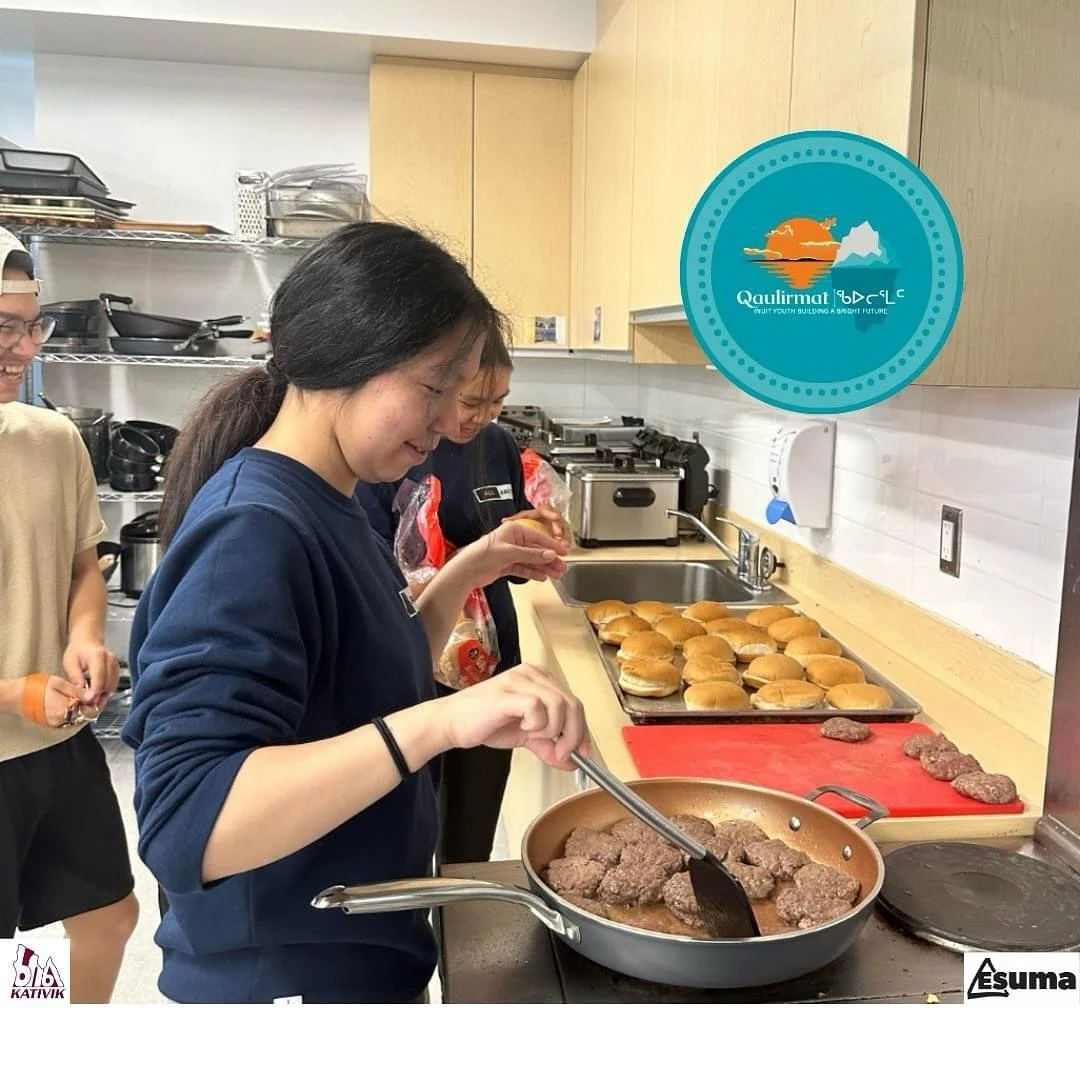 Cooking delicious meals with our friends & peers is one of the fun parts of the day. 
#qaulirmat #inuityouthbuildingabrightfuture