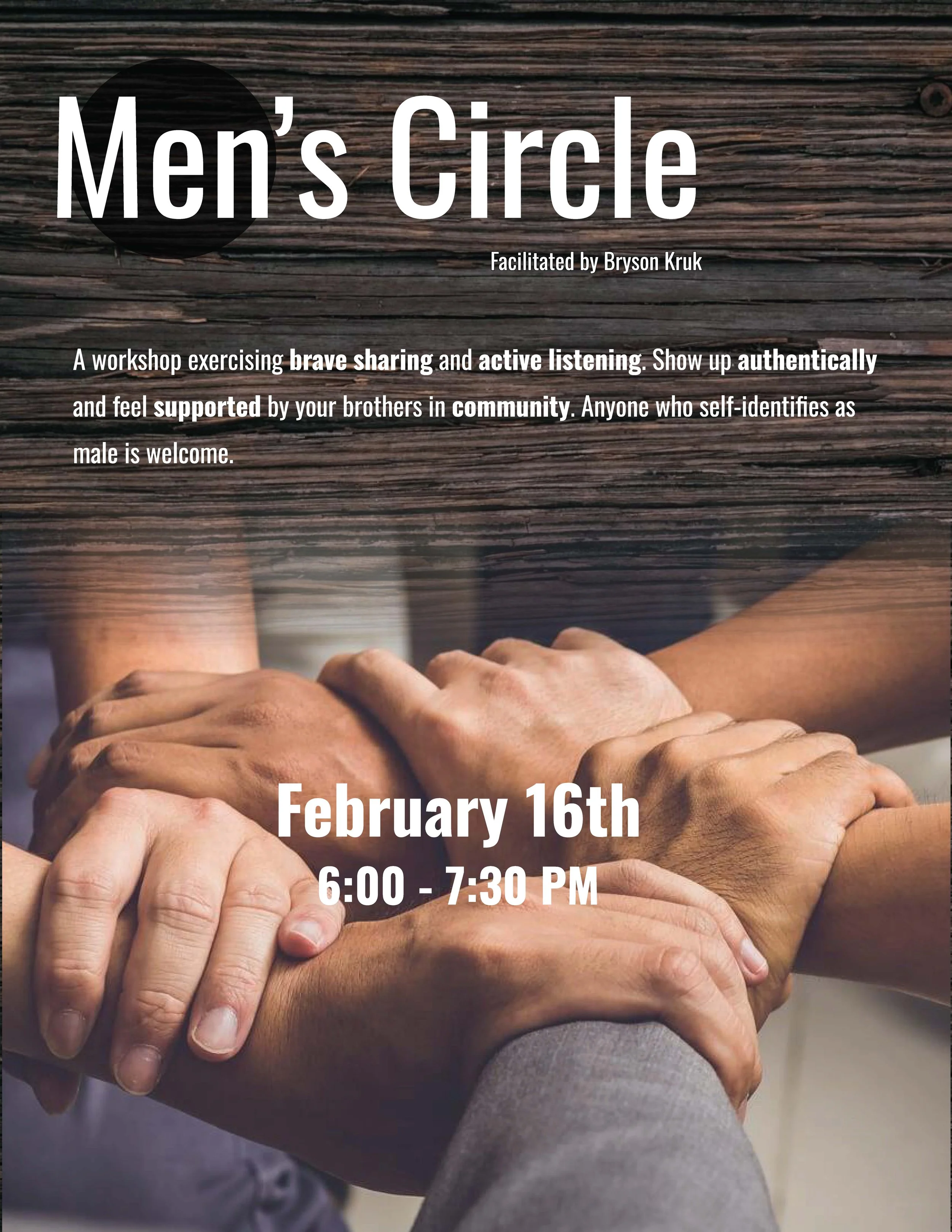 Men's Circle - Facilitated by Bryson Kruk