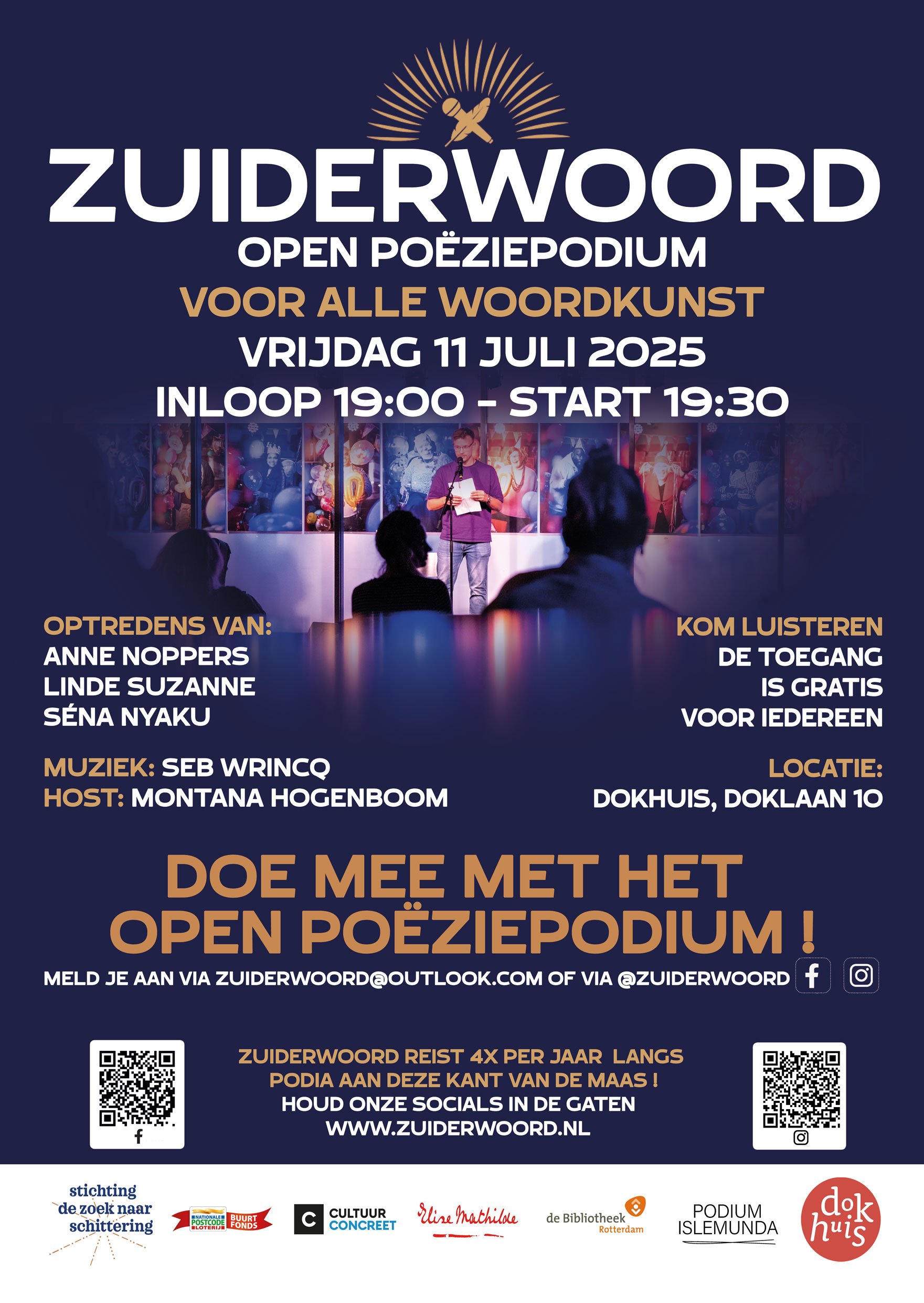 ZuiderWoord open poΓ«zie podium voor alle woordkunst