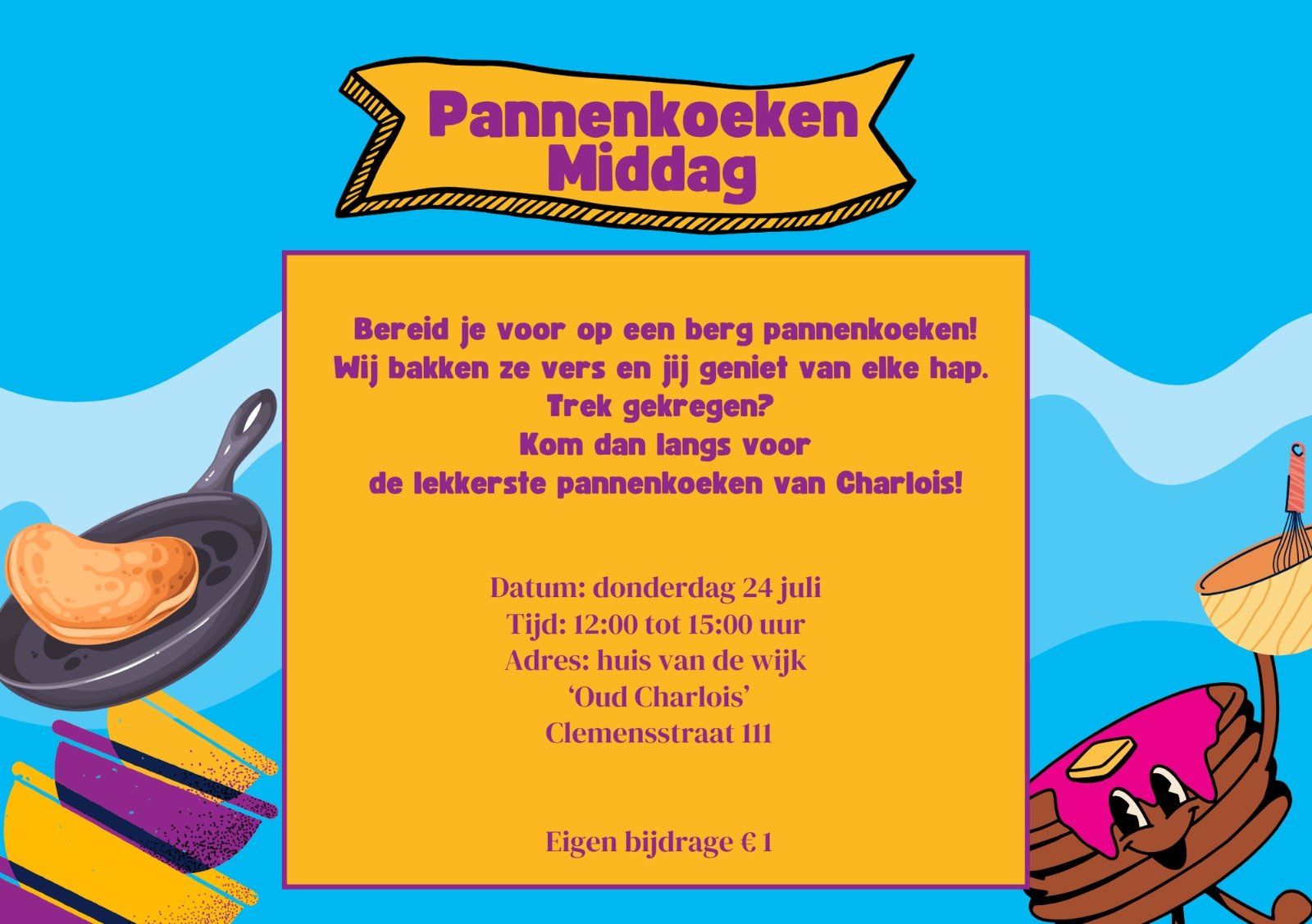 π₯ Pannenkoekenmiddag in Charlois!