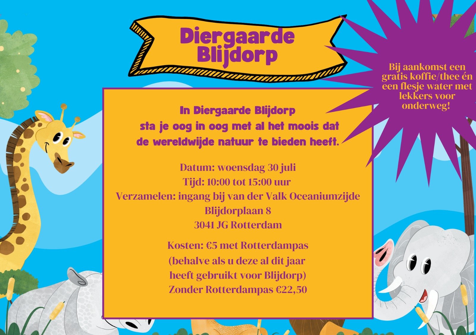Zomeruitje naar Diergaarde Blijdorp!