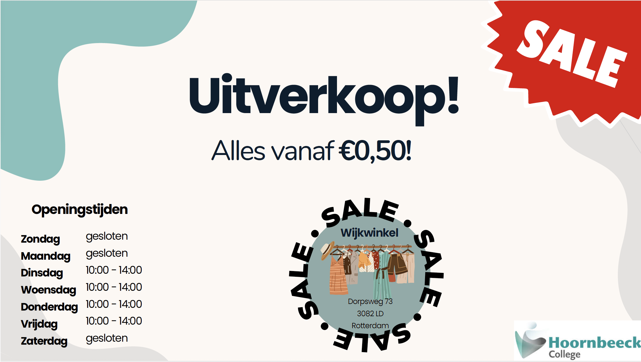 Uitverkoop in Wijkwinkel Dorpsweg: alles vanaf €0,50