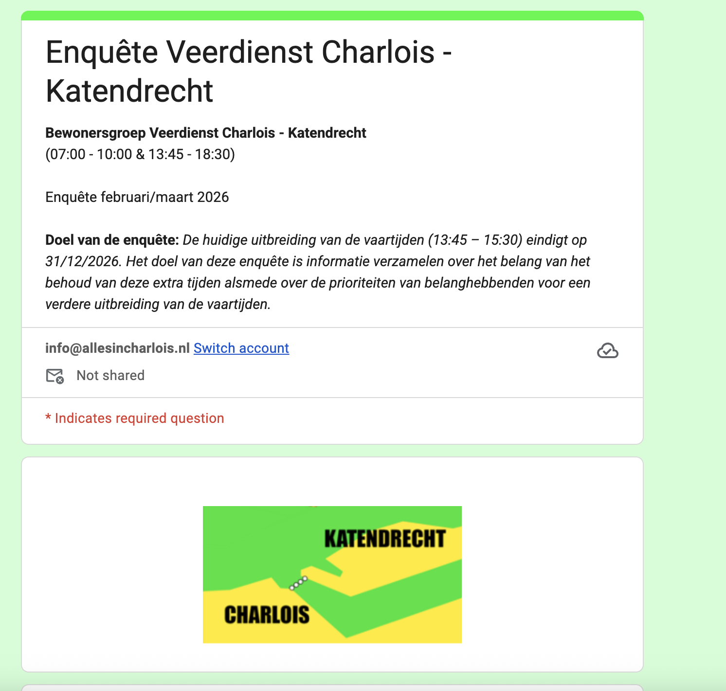 Bewonersgroep veerpontje Charlois-Katendrecht vraagt jouw mening!